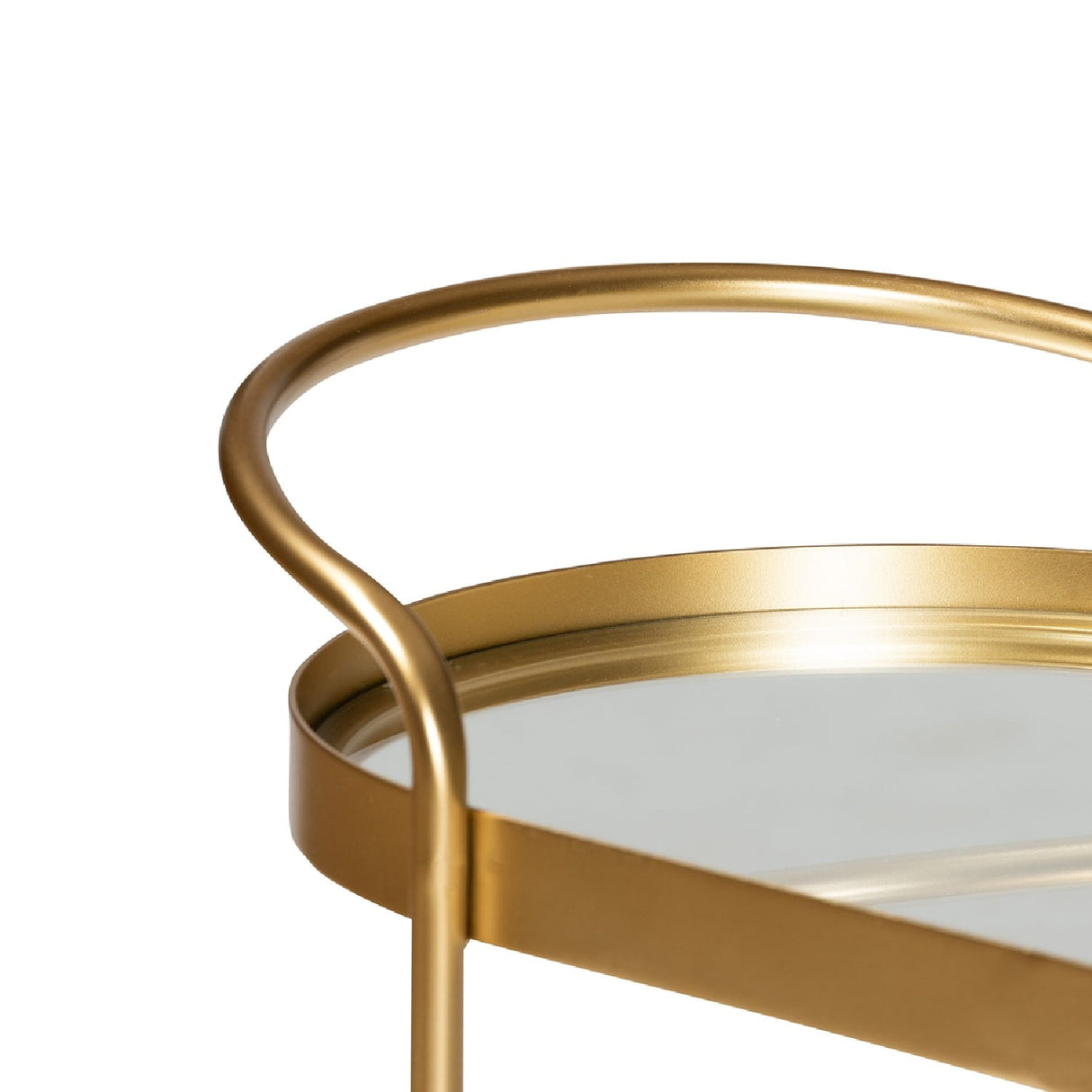 Modern European furniture - Brushed Gold Wine Bar Cart - www.oroa.com