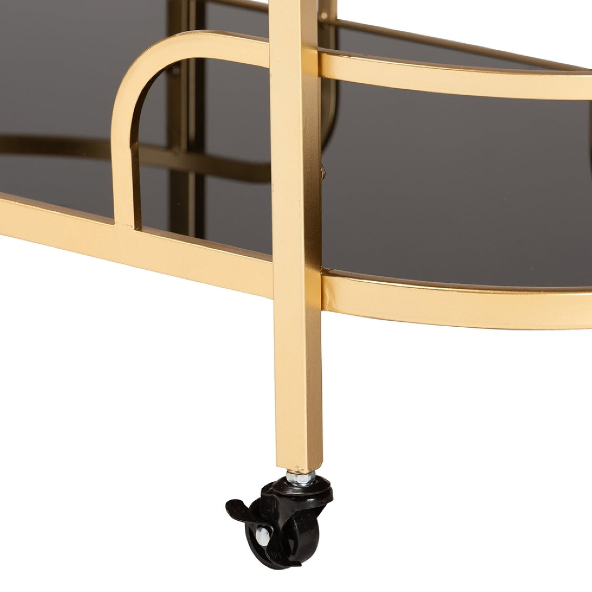 Modern European furniture - Gold 2-Tier Wine Cart - www.oroa.com