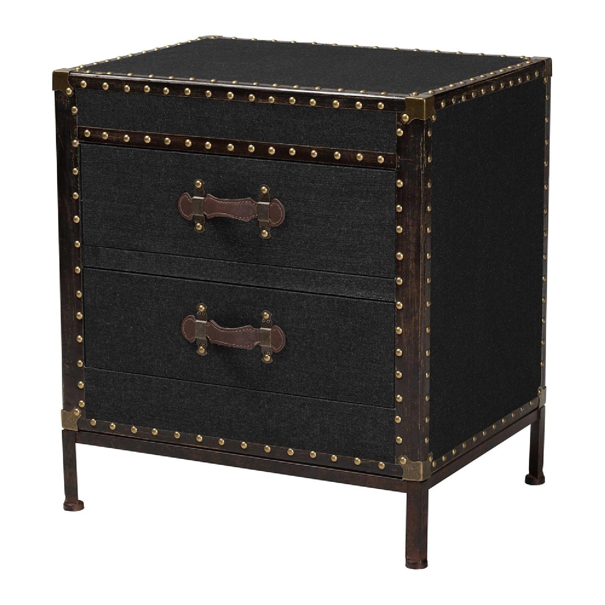 Black Canvas Trunk End Table | Bali Loom Laura | Oroa.com