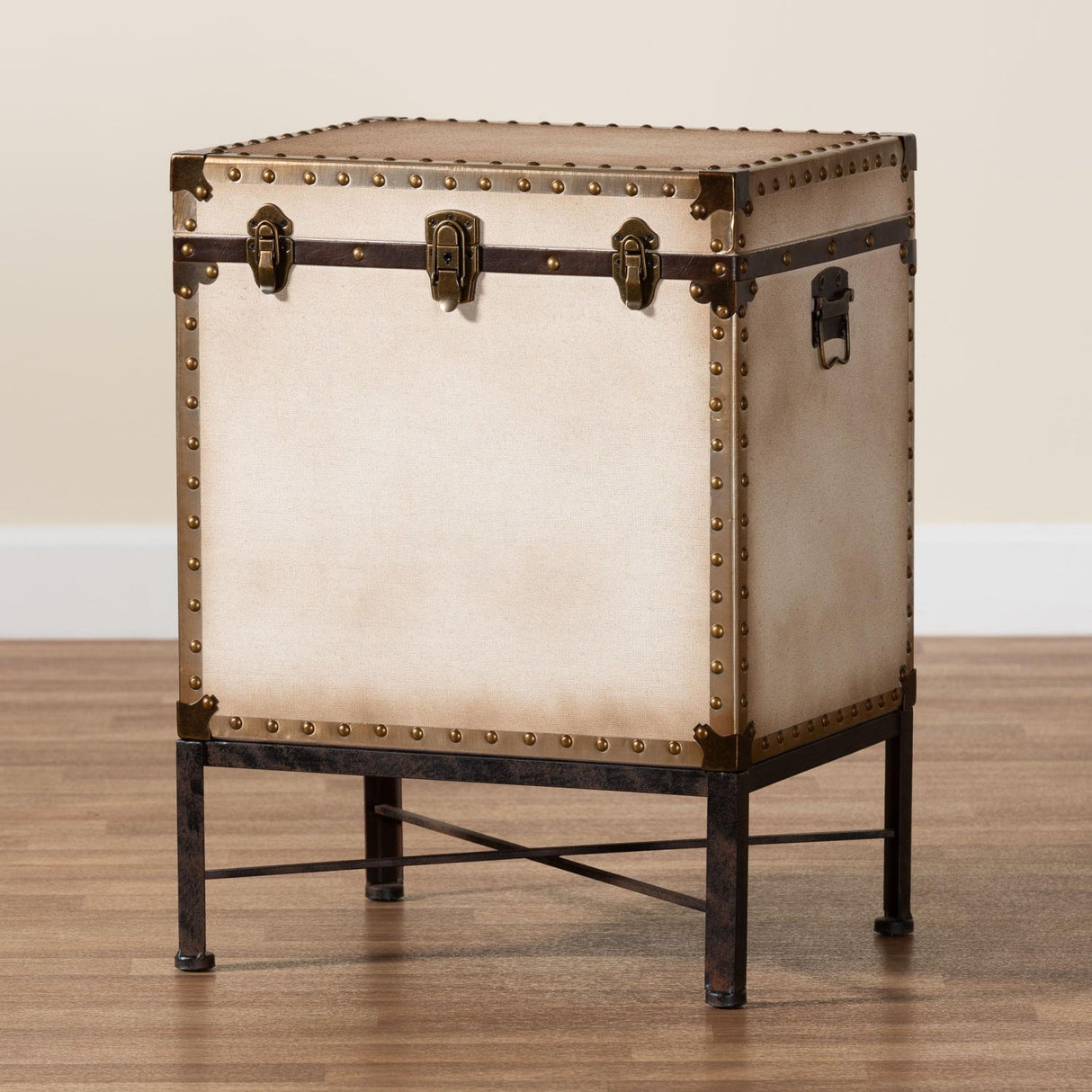 Modern European furniture - White Canvas Lift Top End Table - www.oroa.com