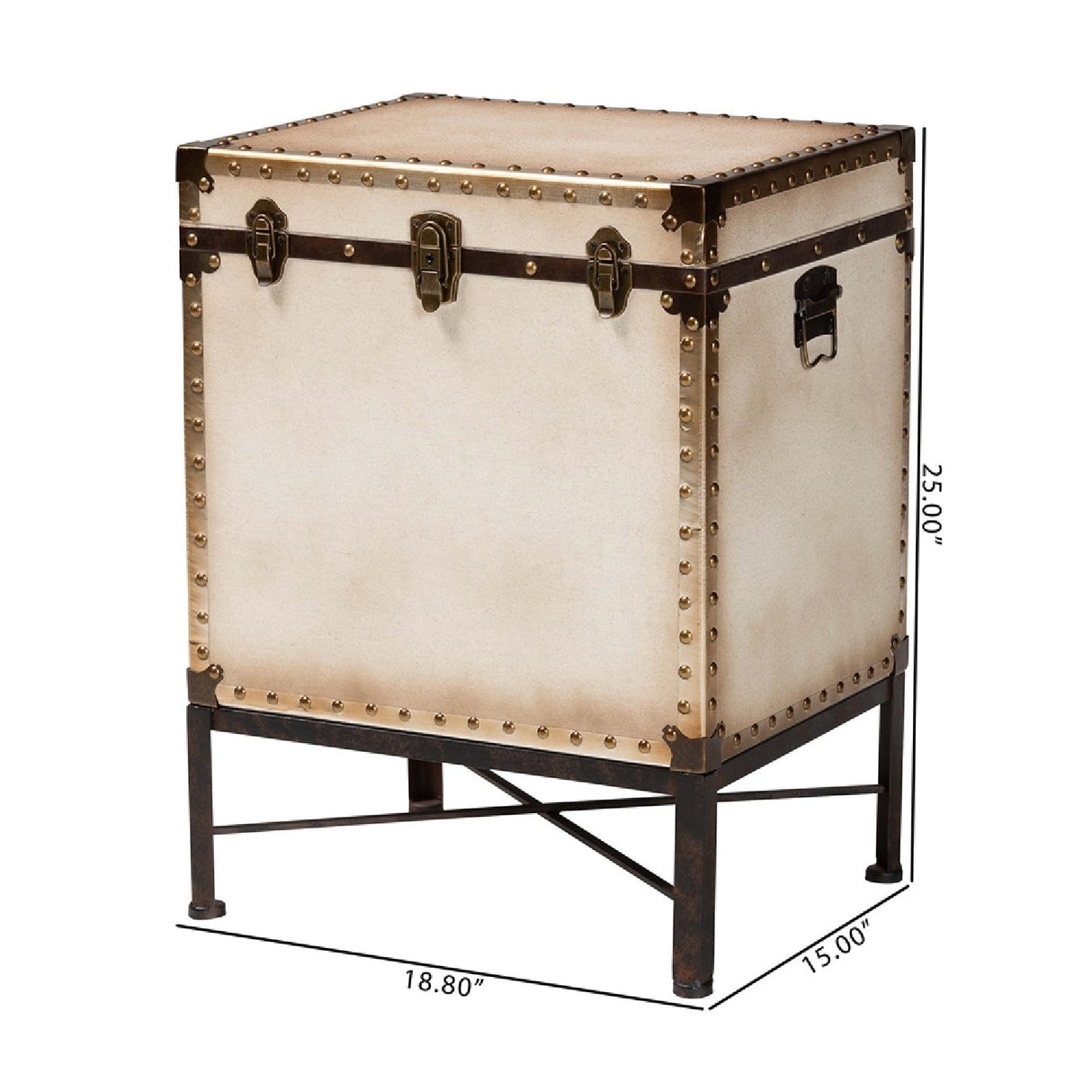 Modern European furniture - White Canvas Lift Top End Table - www.oroa.com