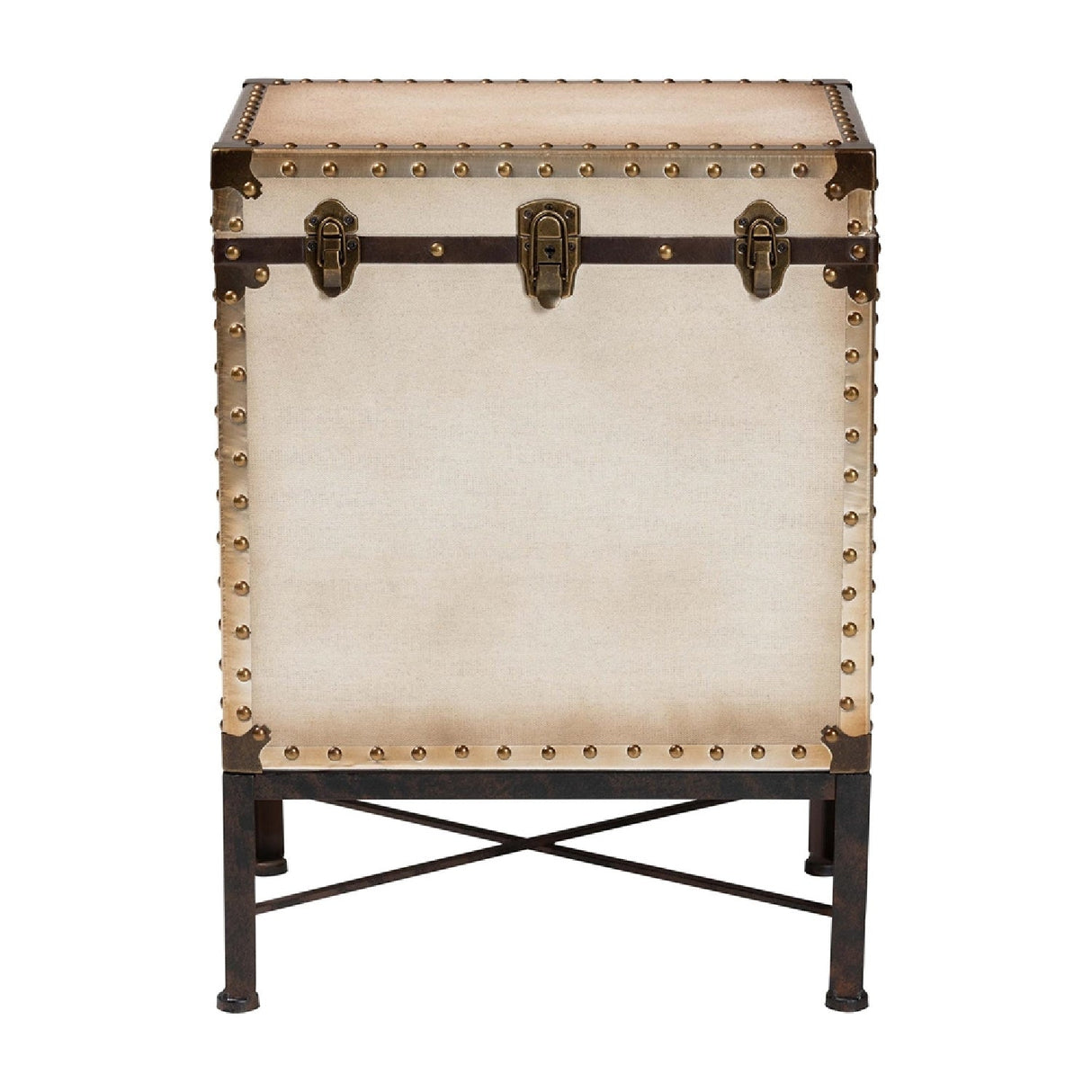 White Canvas Lift Top End Table | Bali Loom Laura | Oroa.com