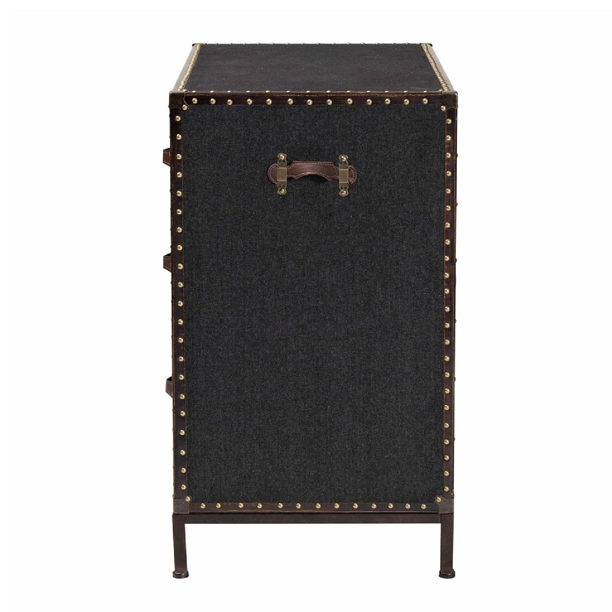 Modern European furniture - Vintage Black 4 Drawer Cabinet - www.oroa.com