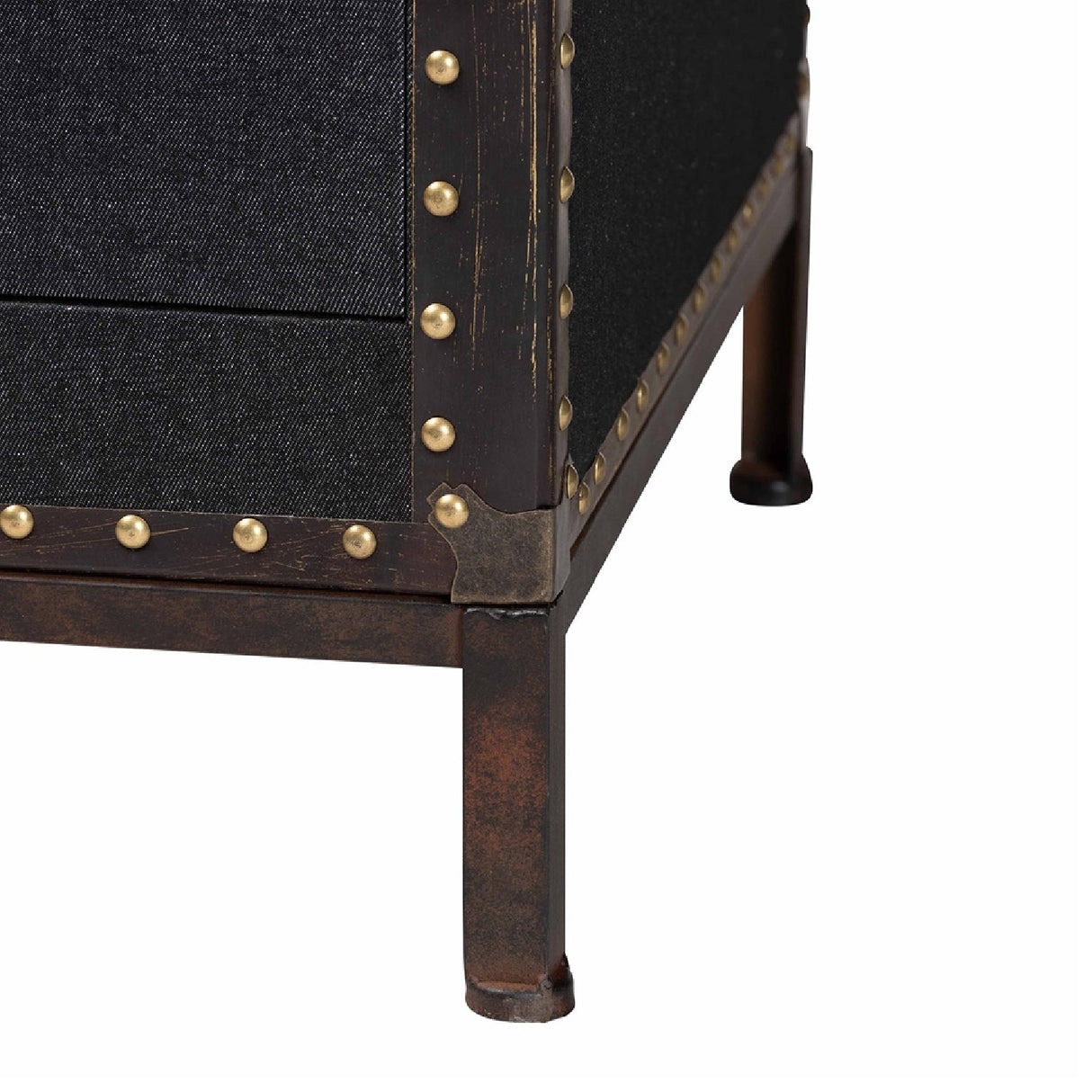 Modern European furniture - Vintage Black 4 Drawer Cabinet - www.oroa.com
