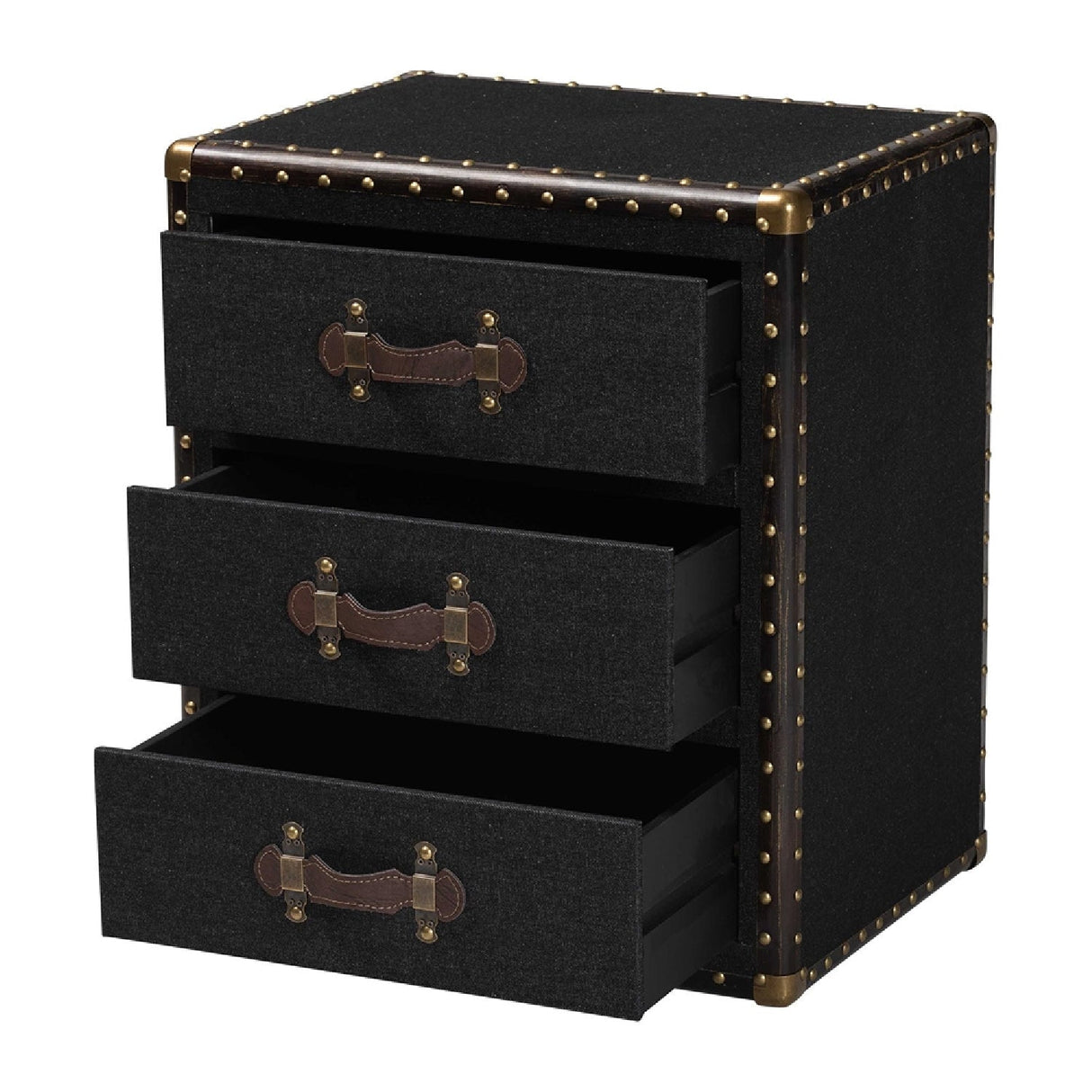 Modern European furniture - Vintage 3 Drawer End Table - www.oroa.com
