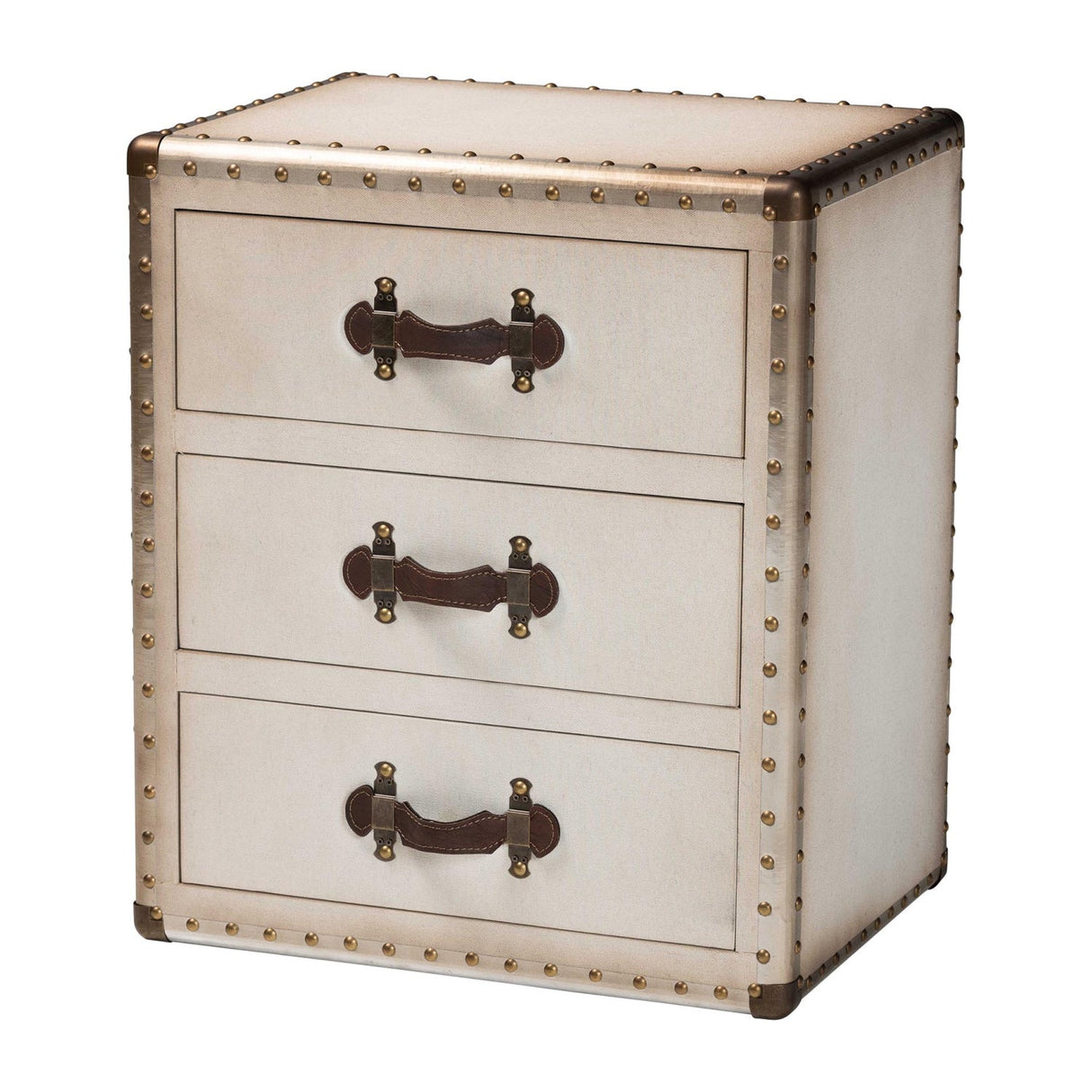 Modern European furniture - Vintage 3 Drawer End Table - www.oroa.com