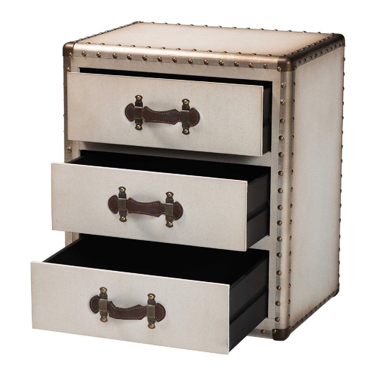Modern European furniture - Vintage 3 Drawer End Table - www.oroa.com
