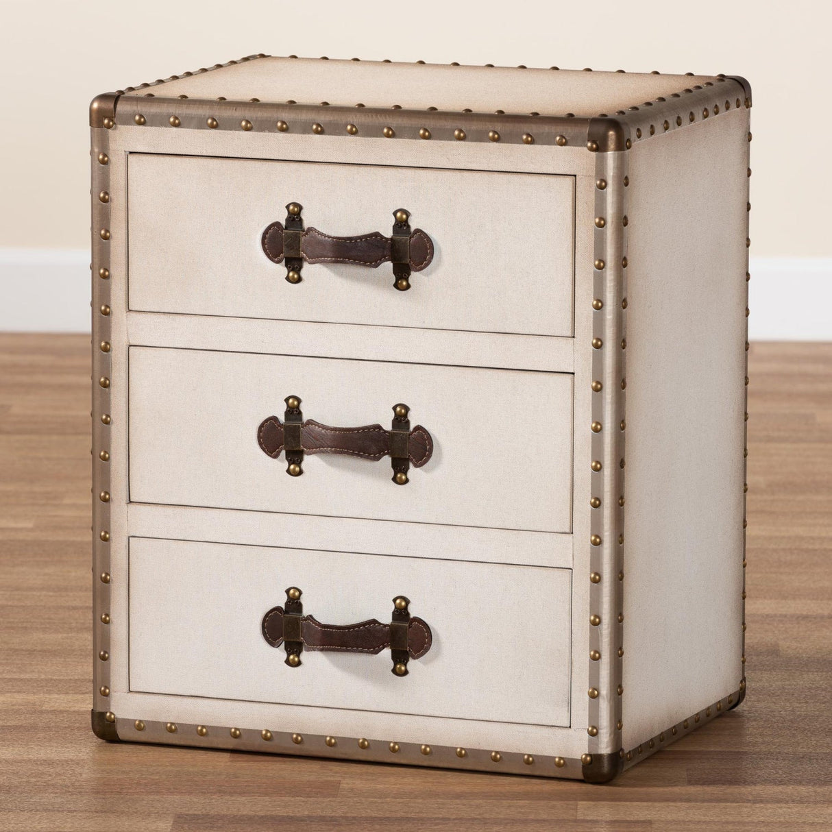 Modern European furniture - Vintage 3 Drawer End Table - www.oroa.com