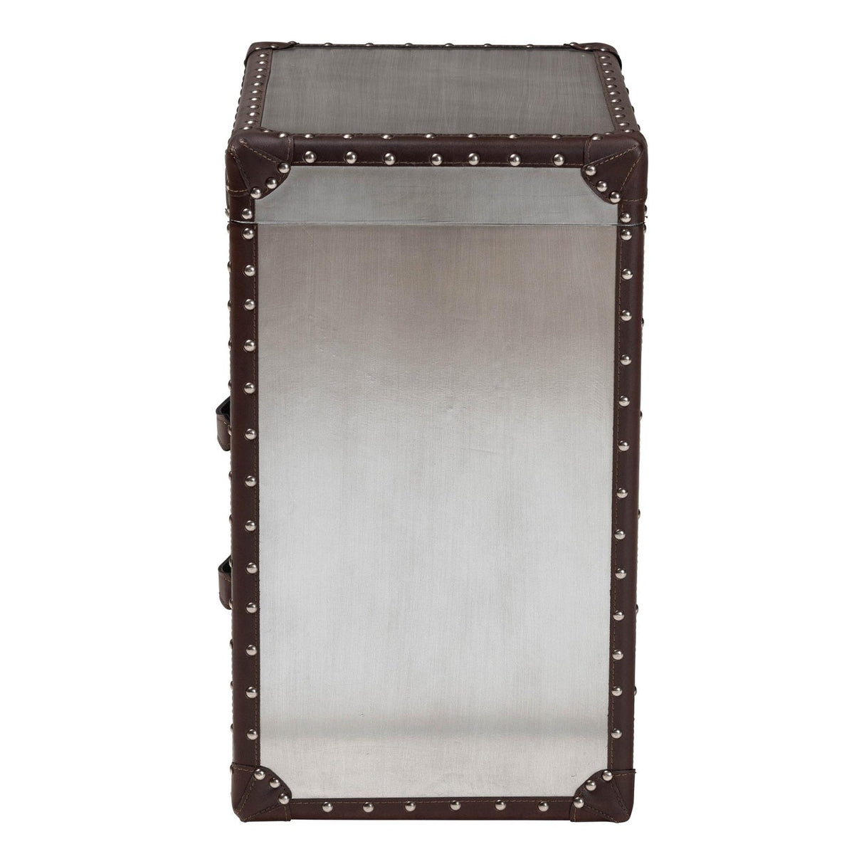 Modern European furniture - Vintage Silver 2 Drawer End Table - www.oroa.com
