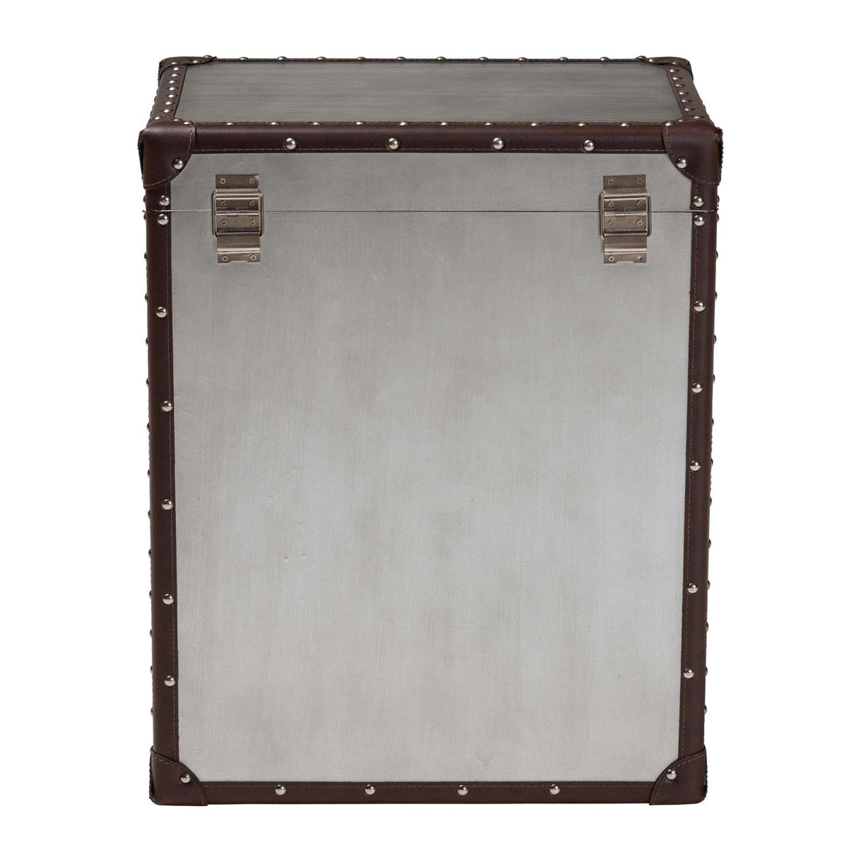 Modern European furniture - Vintage Silver 2 Drawer End Table - www.oroa.com