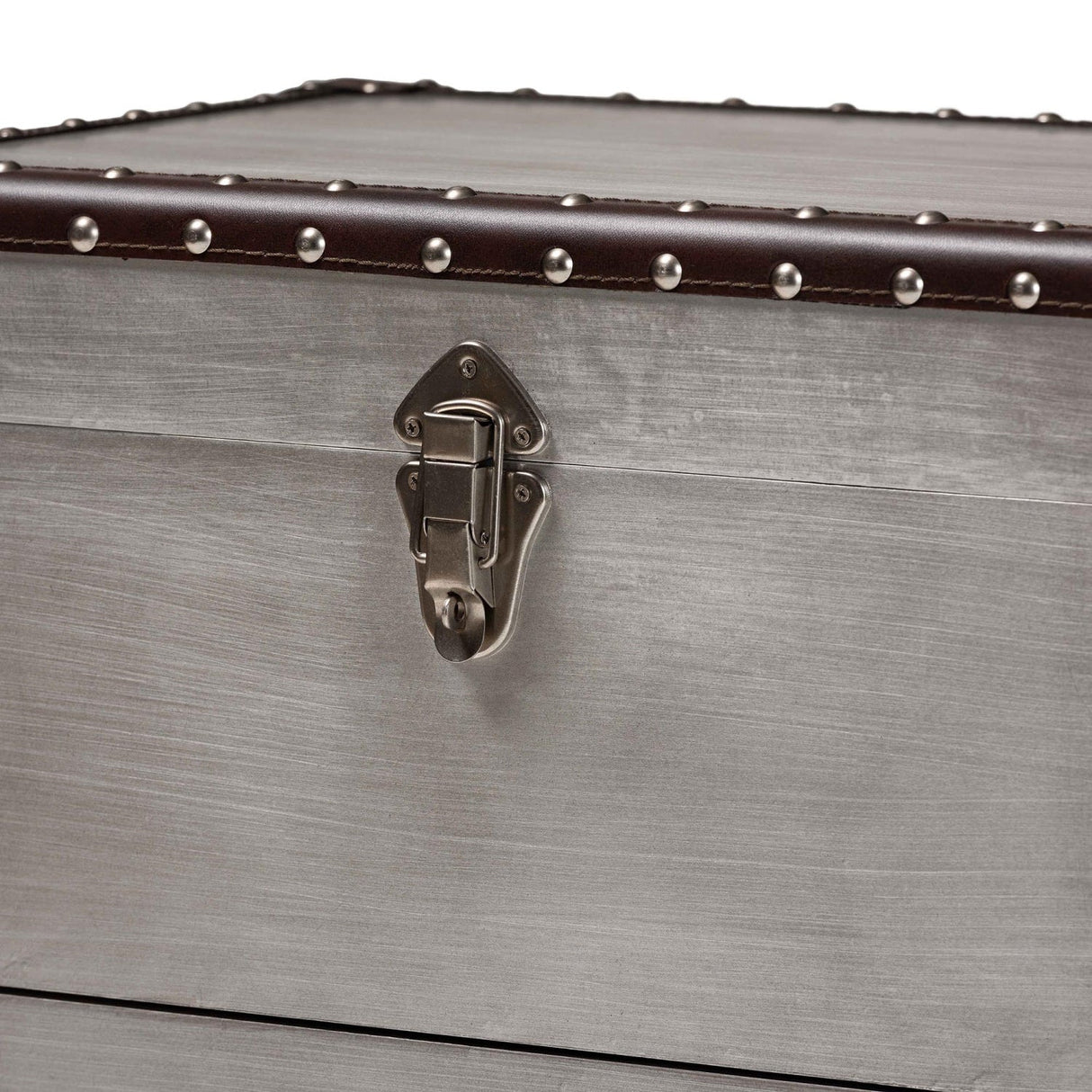 Modern European furniture - Vintage Silver 2 Drawer End Table - www.oroa.com
