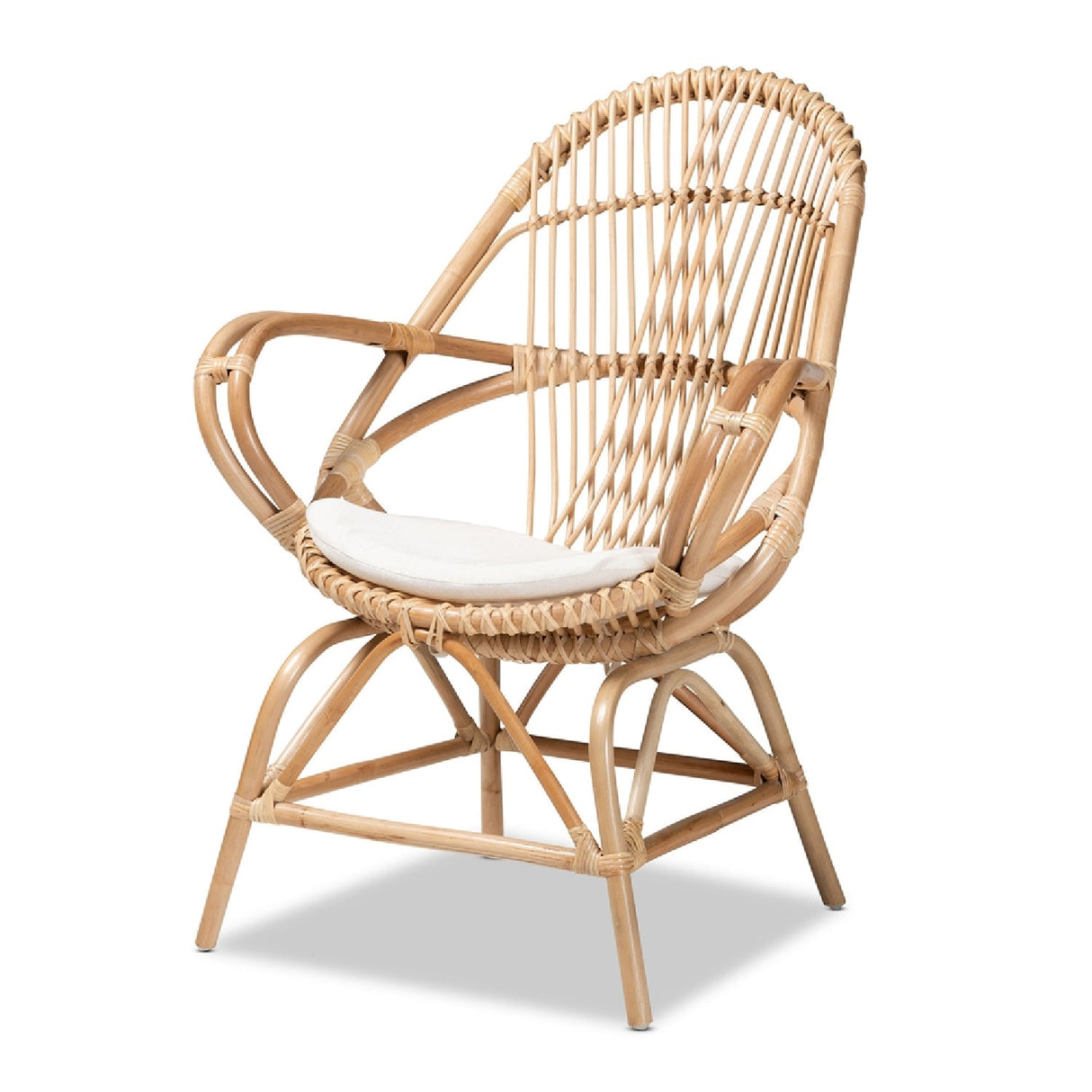 Modern European furniture - Rattan Woven Embellishments Accent Chair - www.oroa.com