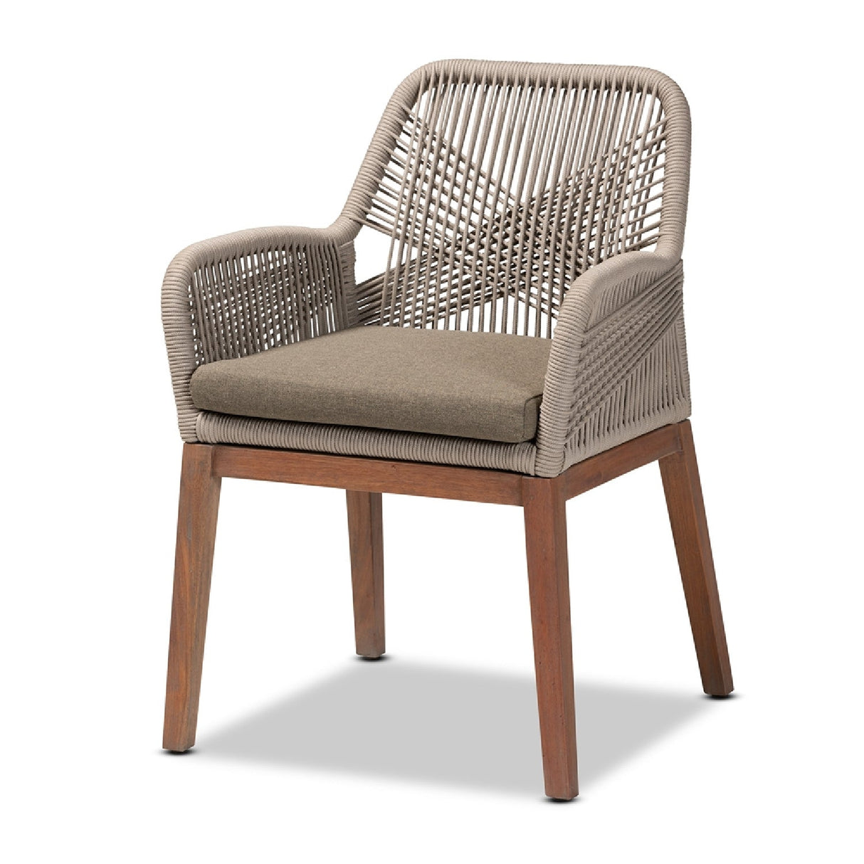 Modern European furniture - Gray Woven Rope Dining Chair - www.oroa.com