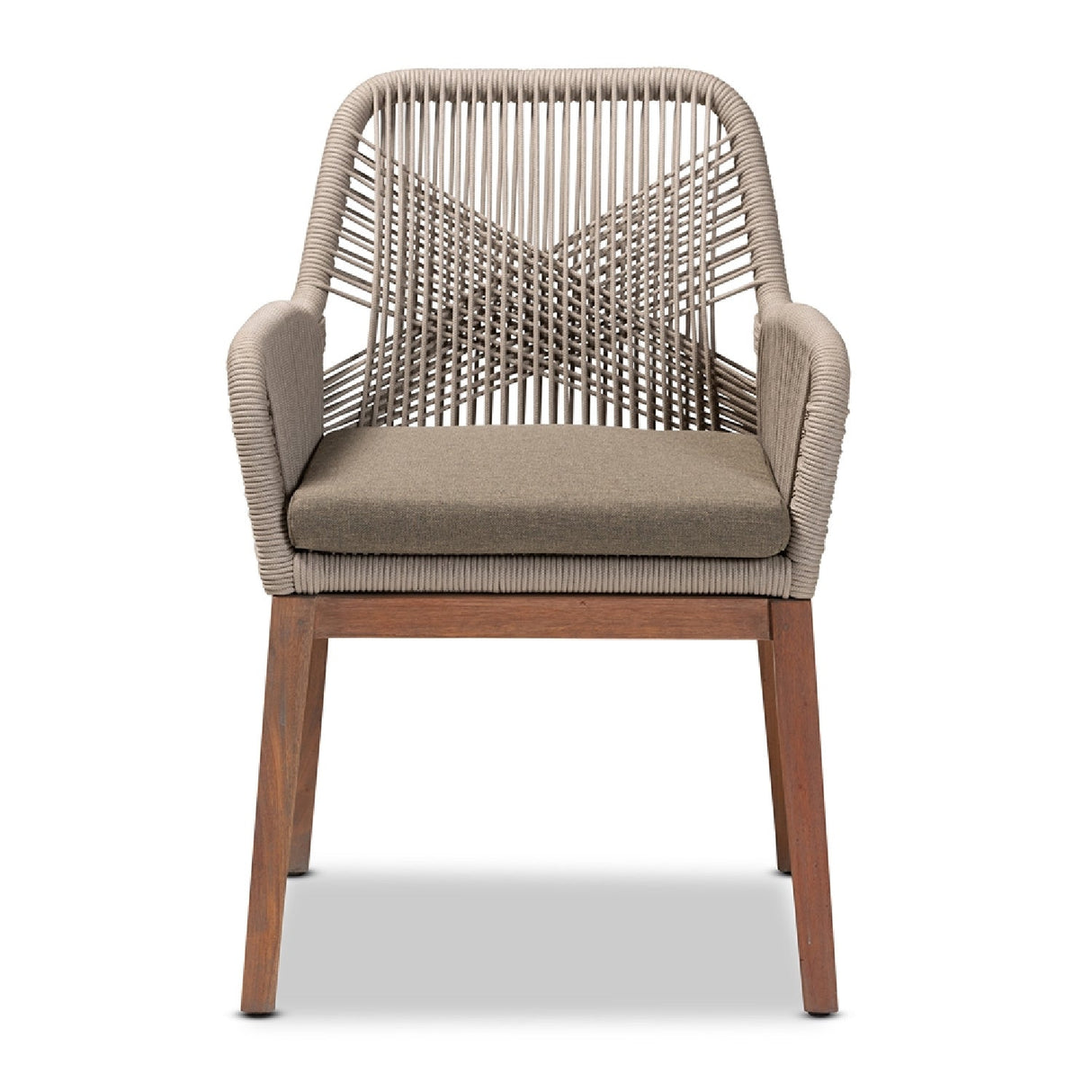 Modern European furniture - Gray Woven Rope Dining Chair - www.oroa.com