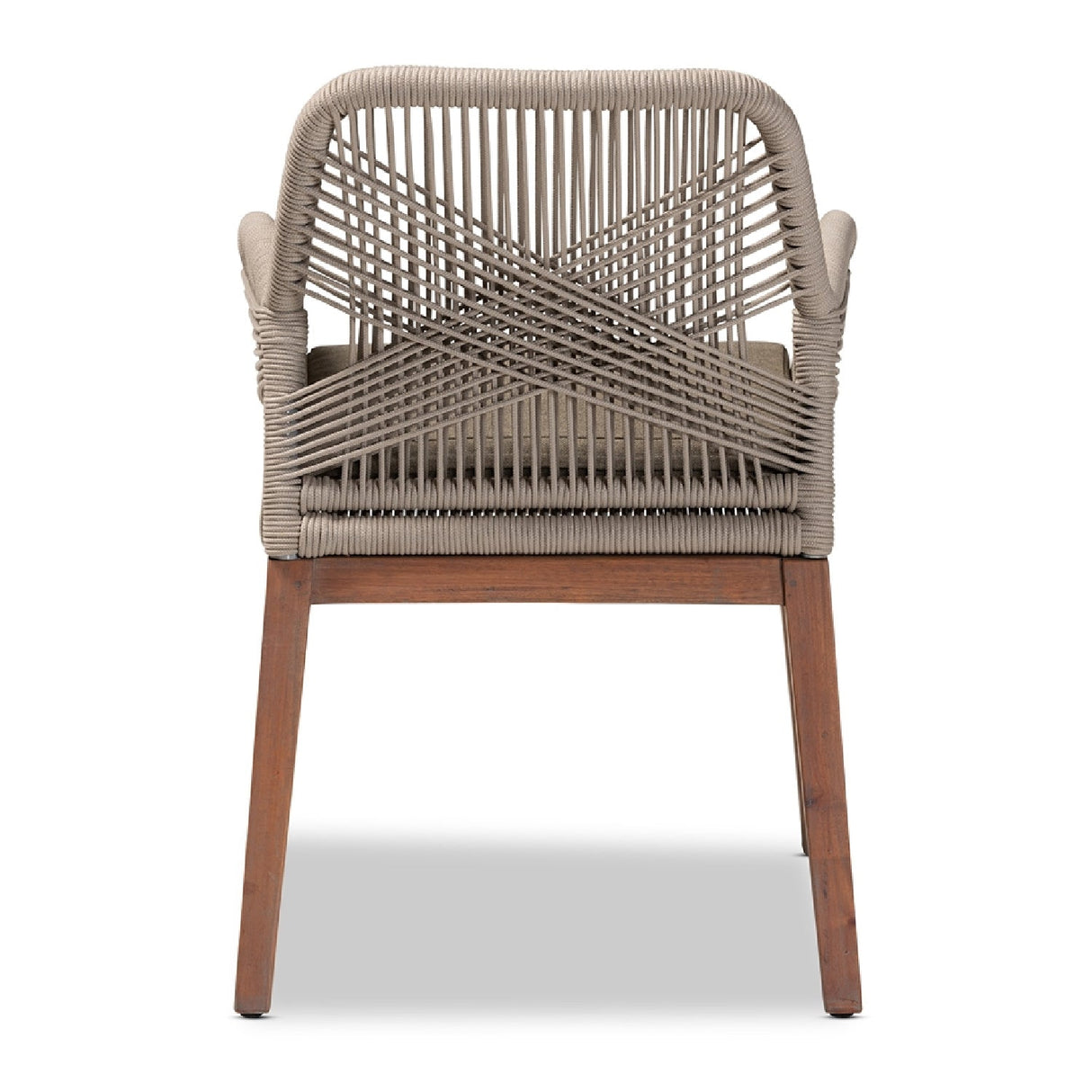 Modern European furniture - Gray Woven Rope Dining Chair - www.oroa.com