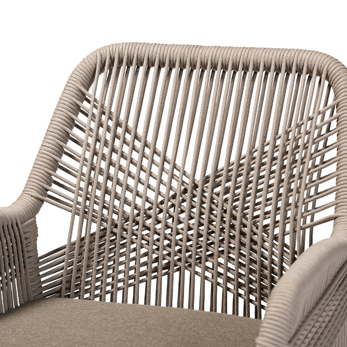 Gray Woven Rope Dining Chair | Bali Loom Jennifer | Oroa.com