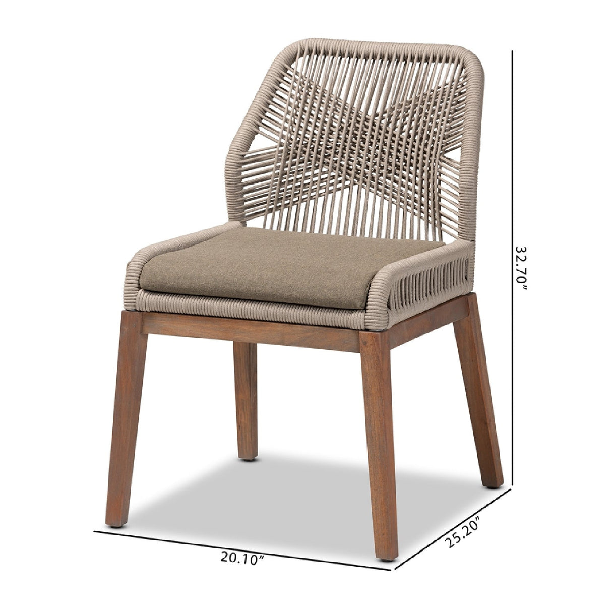 Modern European furniture - Gray Woven Rope Dining Chair - www.oroa.com