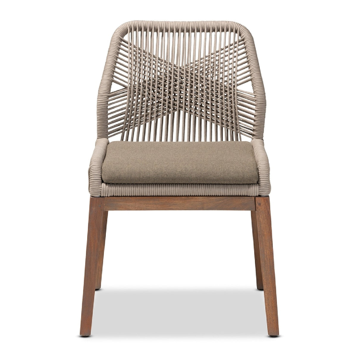 Modern European furniture - Gray Woven Rope Dining Chair - www.oroa.com