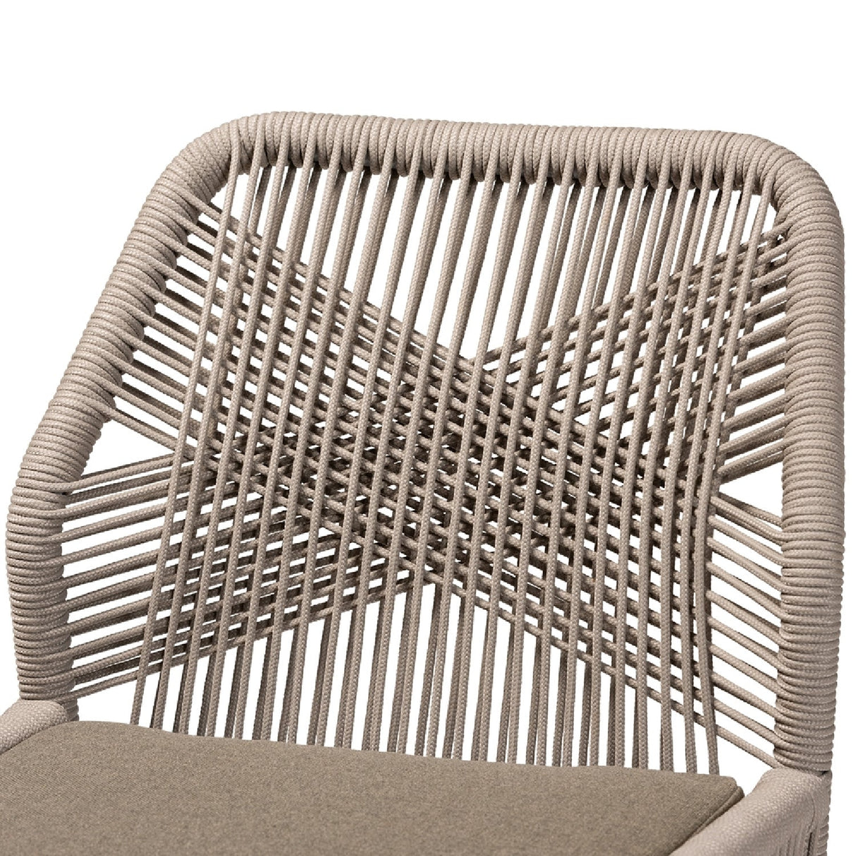 Gray Woven Rope Dining Chair | Bali Loom Jennifer | Oroa.com