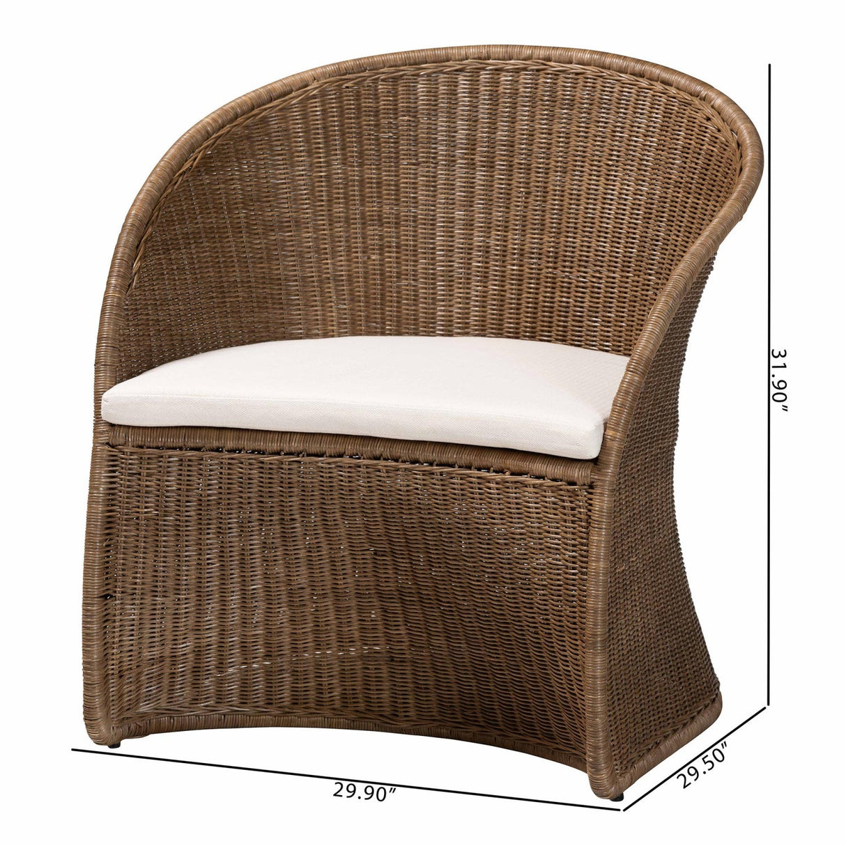 Modern European furniture - Graywashed Rattan Accent Chair - www.oroa.com