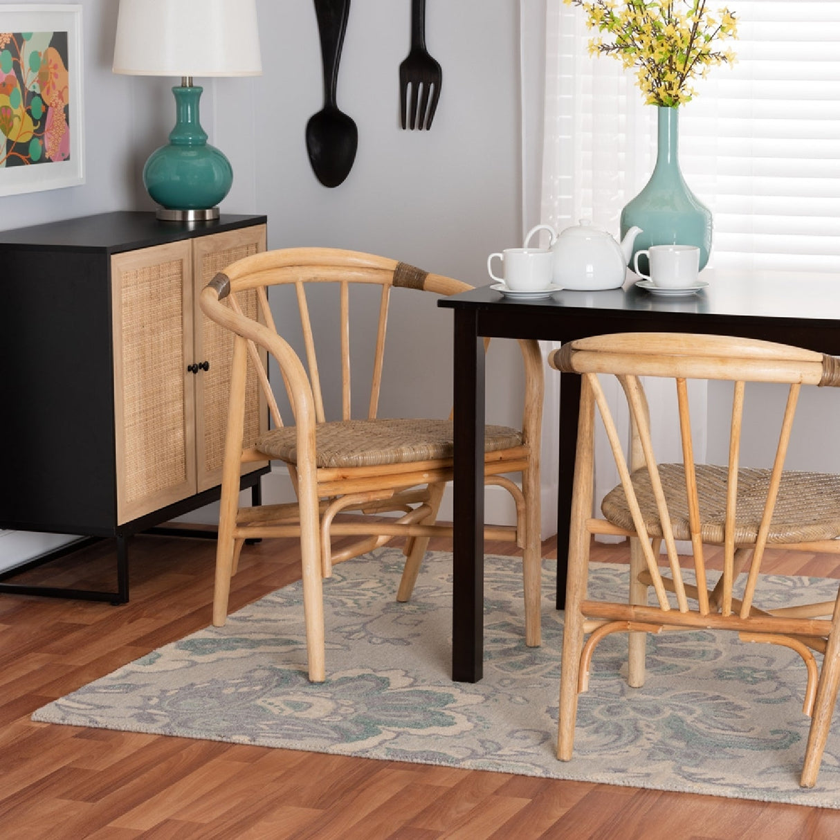 Contract furniture - Rattan Spindle Back Dining Chair - www.oroatrade.com
