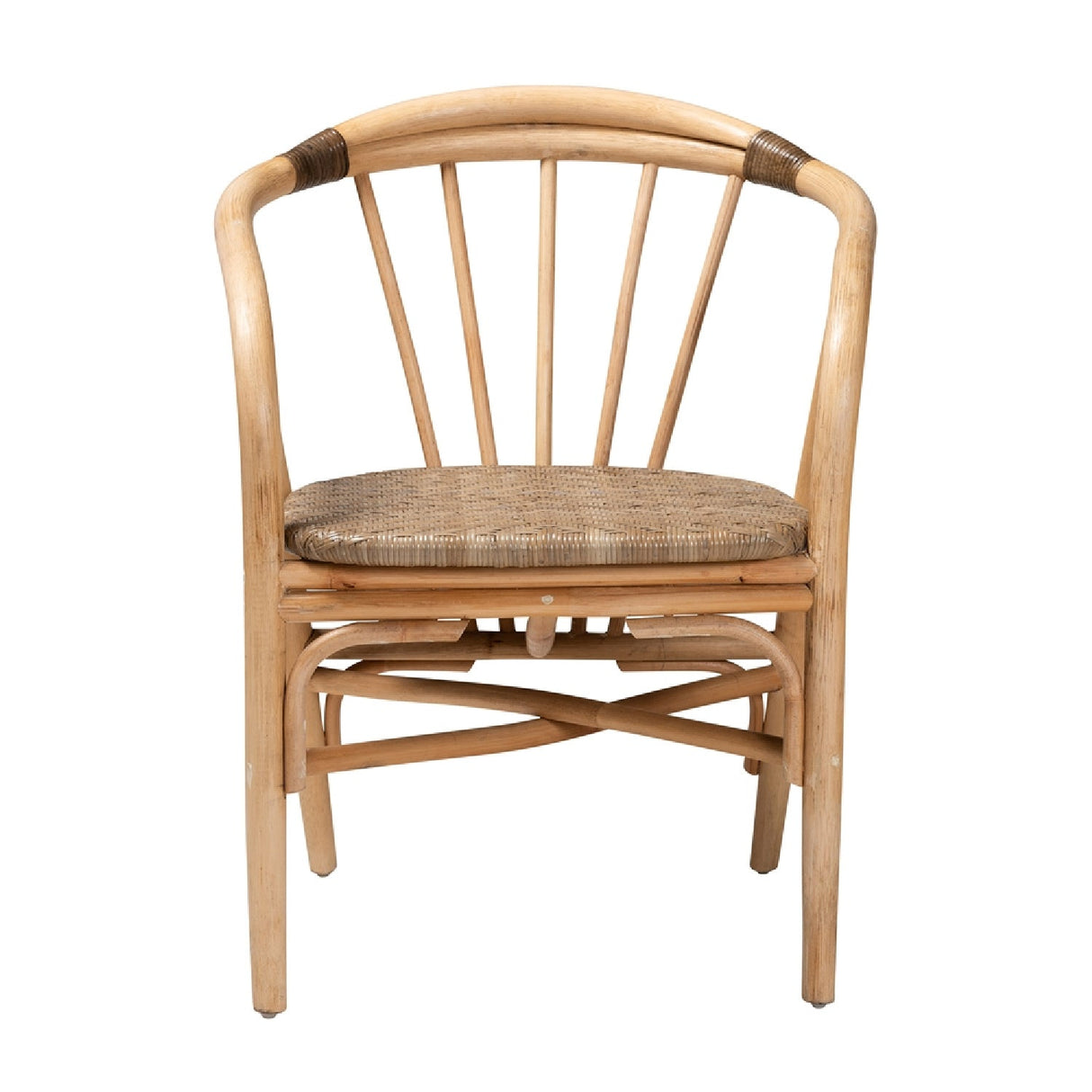 Modern European furniture - Rattan Spindle Back Dining Chair - www.oroa.com