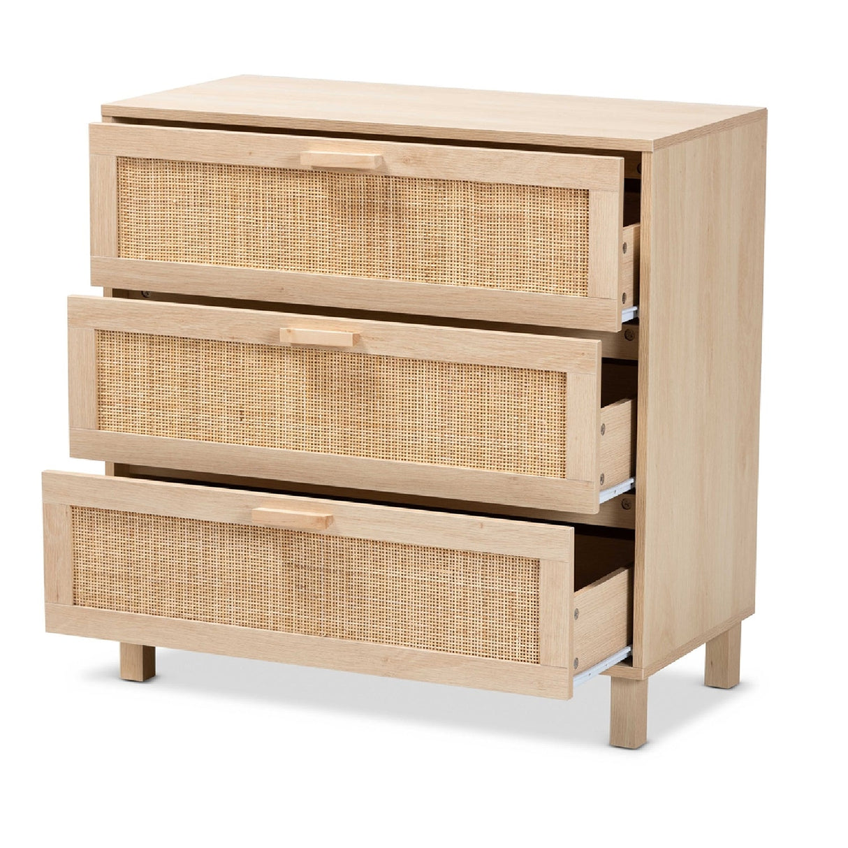 Modern European furniture - 3 Drawer Rattan Storage Cabinet - www.oroa.com