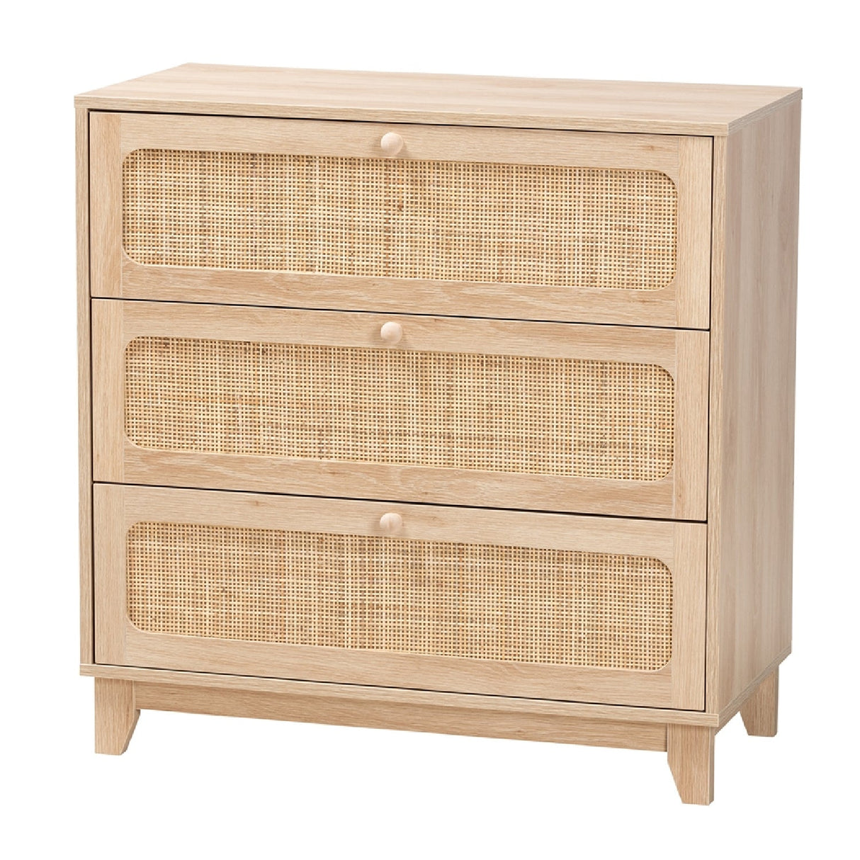 Modern European furniture - Oak Japandi 3 Drawer Cabinet - www.oroa.com