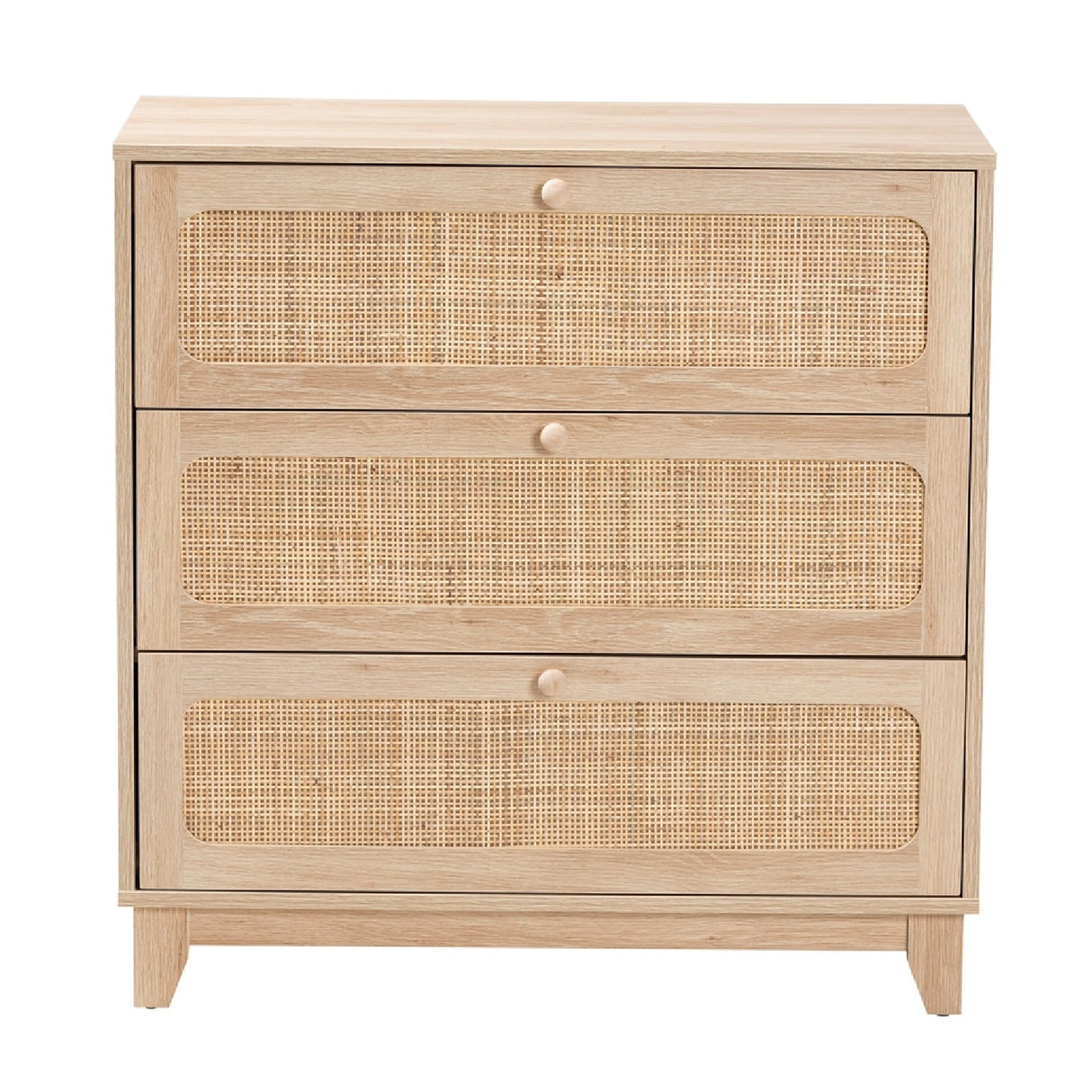 Modern European furniture - Oak Japandi 3 Drawer Cabinet - www.oroa.com