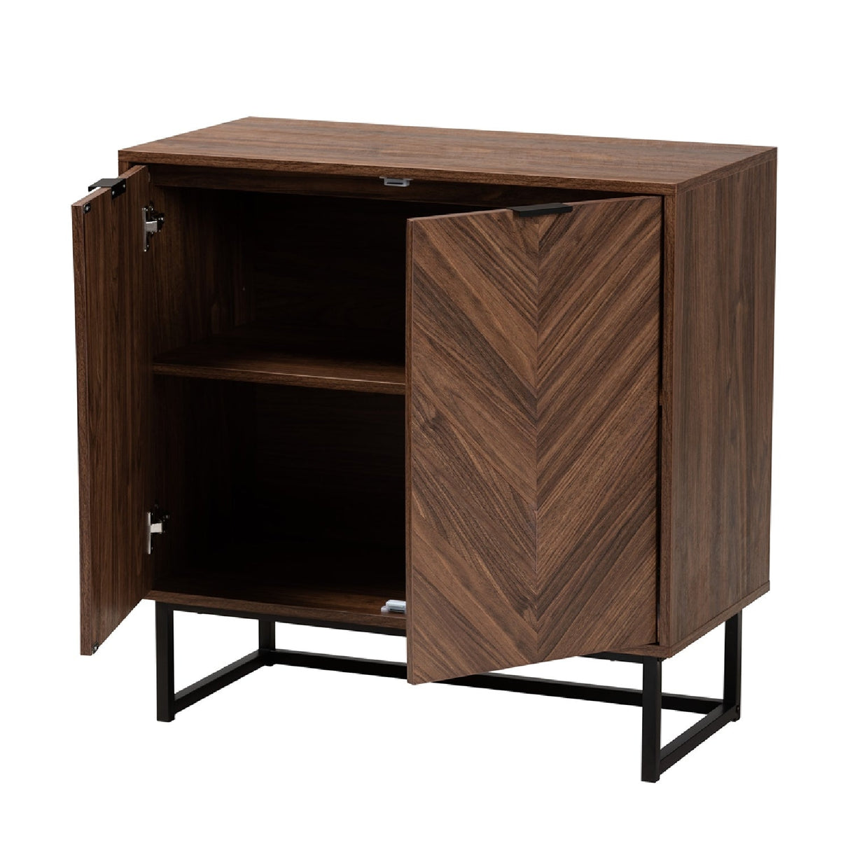 Modern European furniture - Brown Wooden 2 Door Cabinet - www.oroa.com