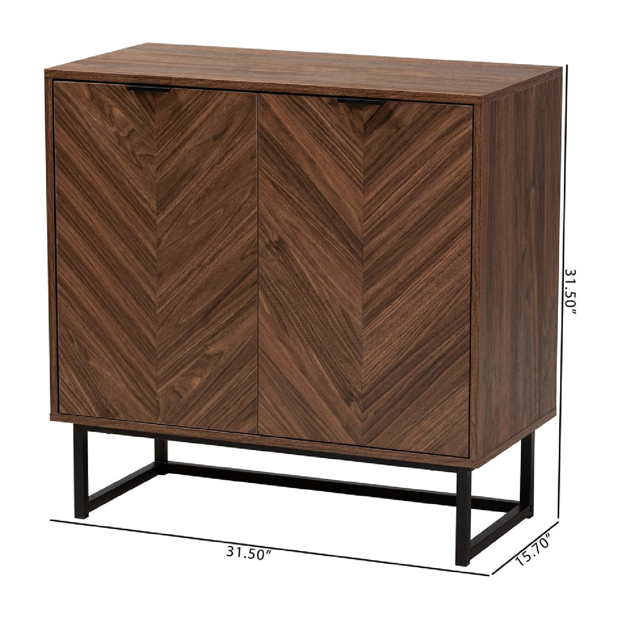 Modern European furniture - Brown Wooden 2 Door Cabinet - www.oroa.com