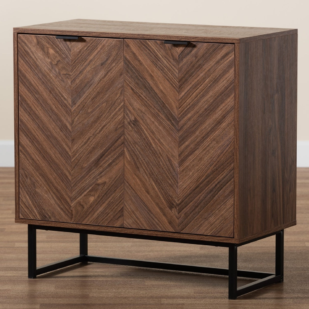 Modern European furniture - Brown Wooden 2 Door Cabinet - www.oroa.com