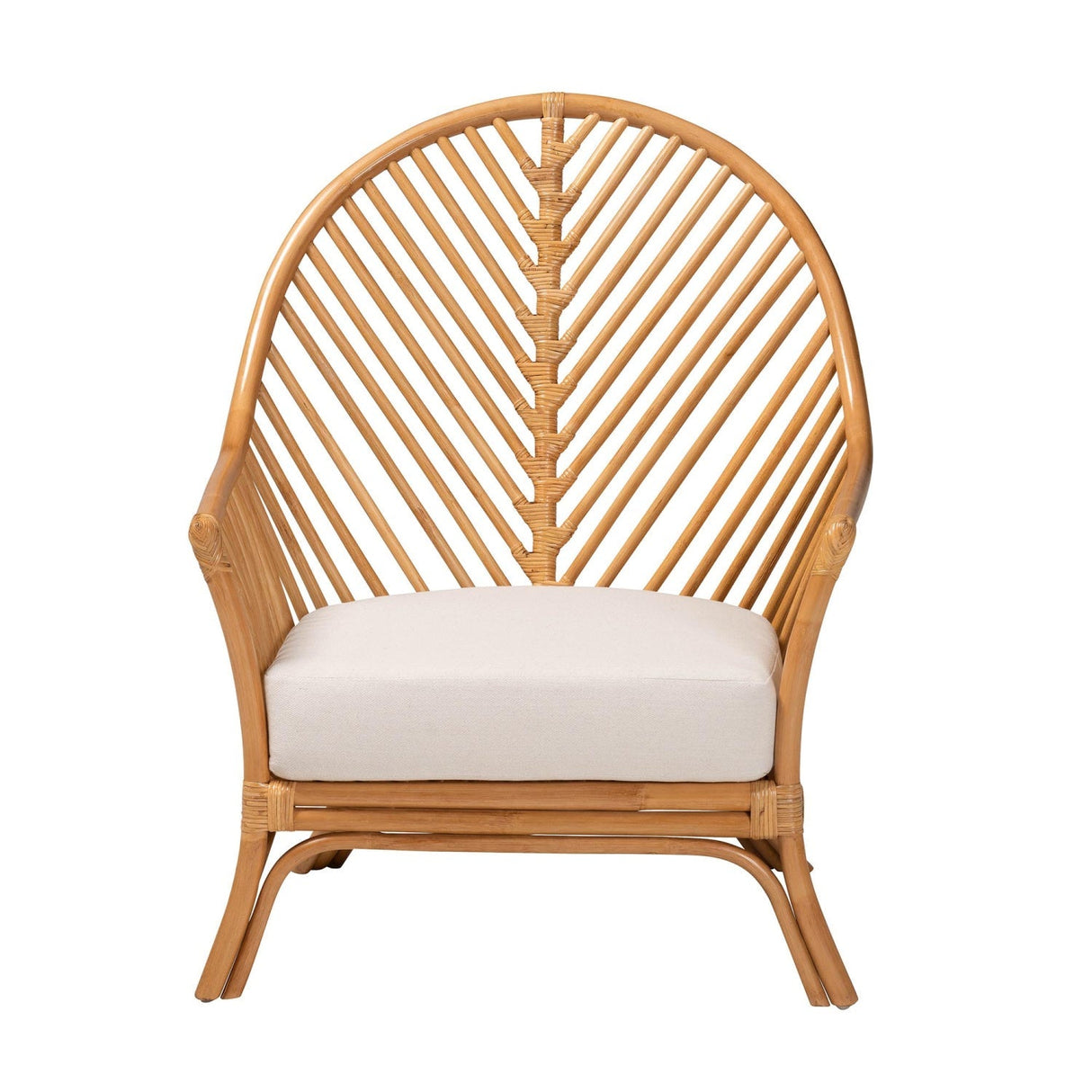 Modern European furniture - Flared Arm Rattan Accent Chair - www.oroa.com
