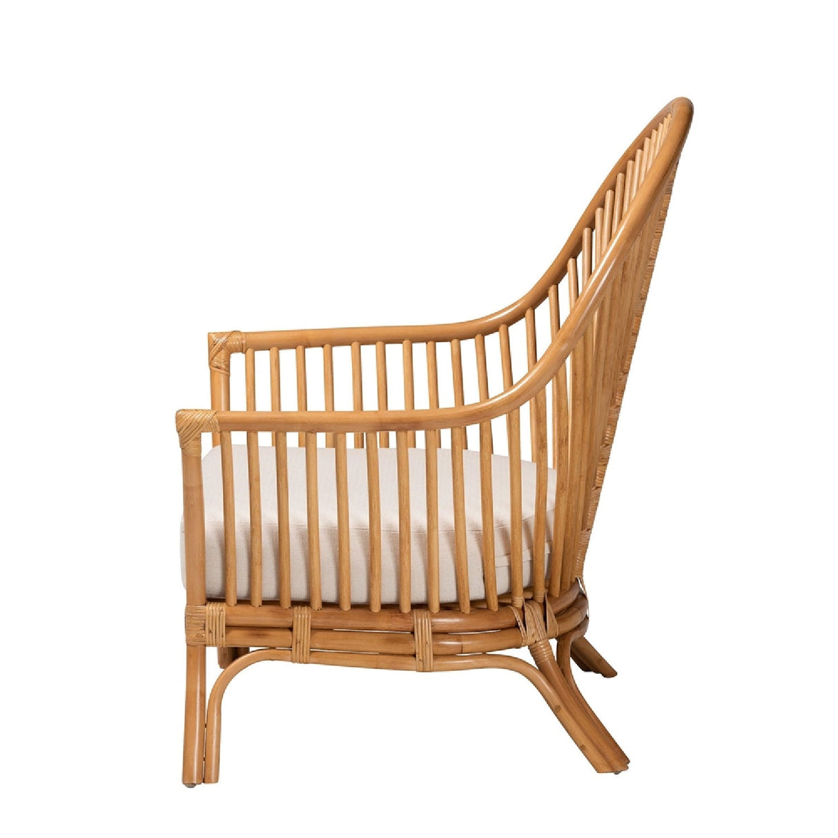 Modern European furniture - Flared Arm Rattan Accent Chair - www.oroa.com