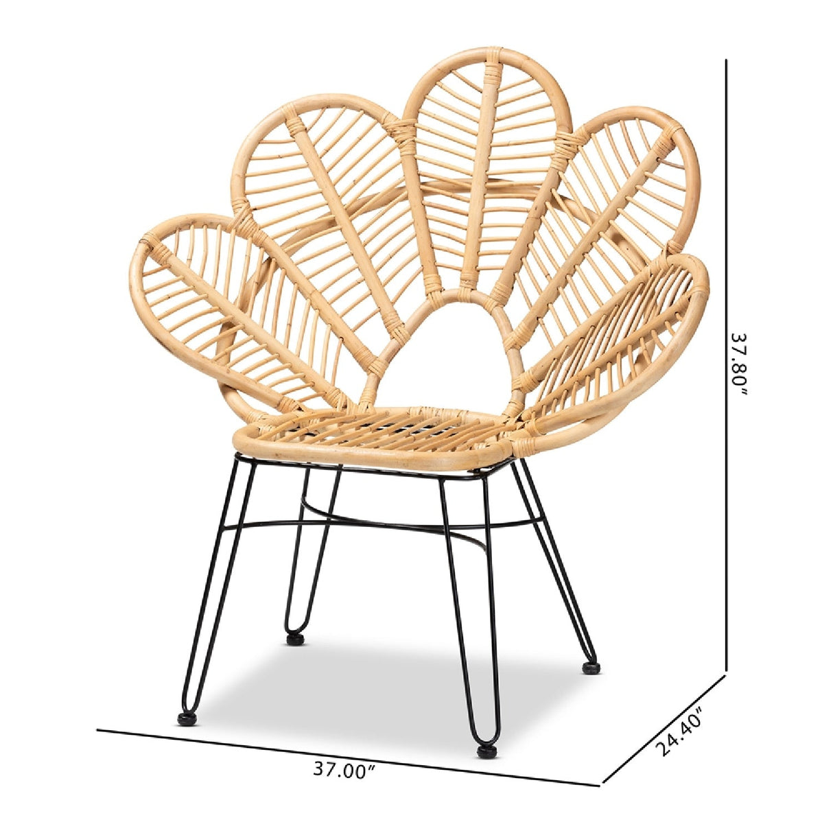 Modern European furniture - Leaf Inspired Rattan Accent Chair - www.oroa.com