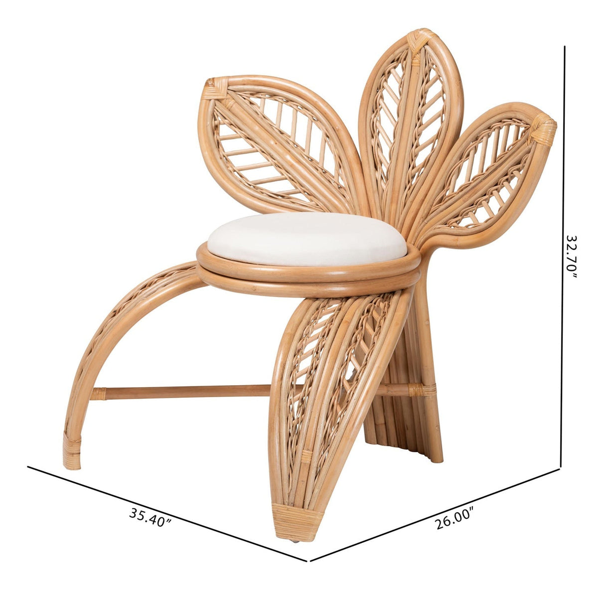 Modern European furniture - Flower Inspired Rattan Accent Chair - www.oroa.com