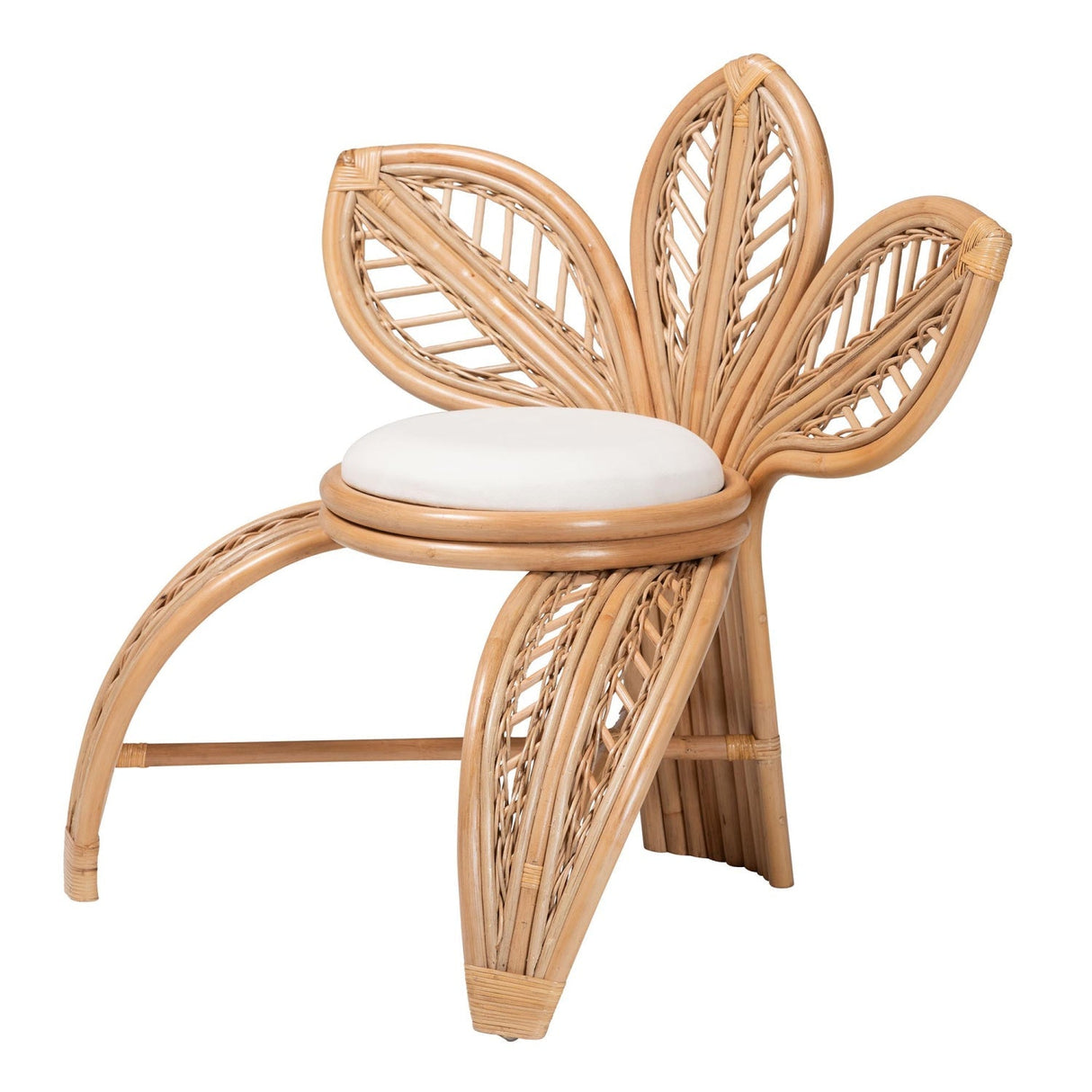 Modern European furniture - Flower Inspired Rattan Accent Chair - www.oroa.com