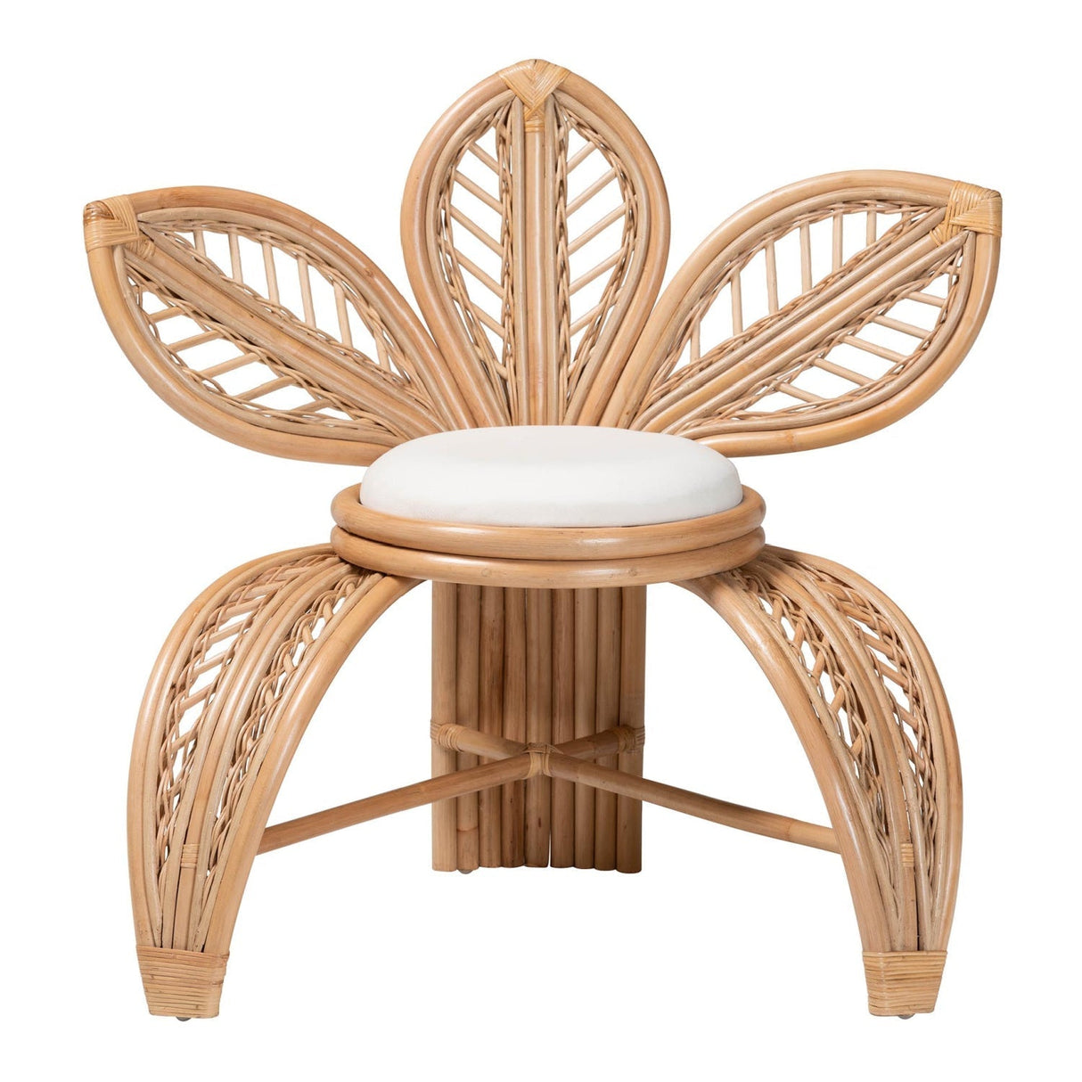 Modern European furniture - Flower Inspired Rattan Accent Chair - www.oroa.com