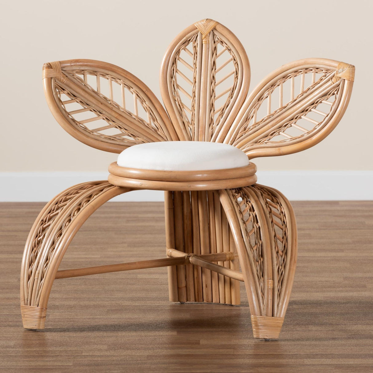 Modern European furniture - Flower Inspired Rattan Accent Chair - www.oroa.com
