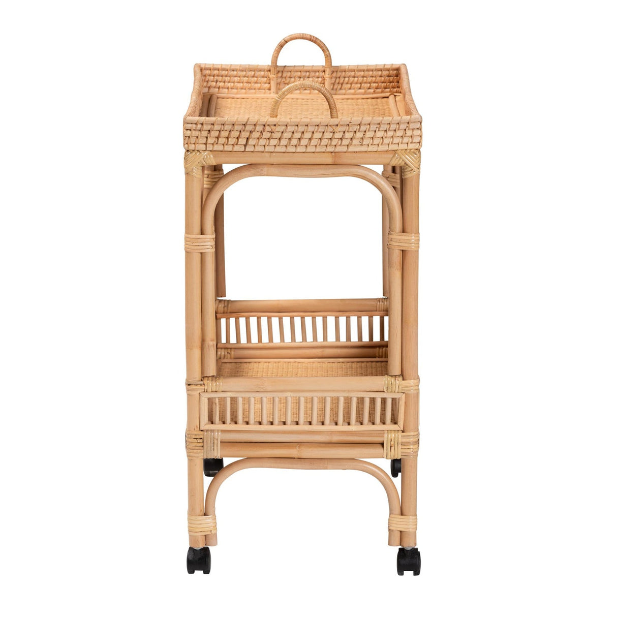 Modern European furniture - Woven Rattan Wine Cart - www.oroa.com