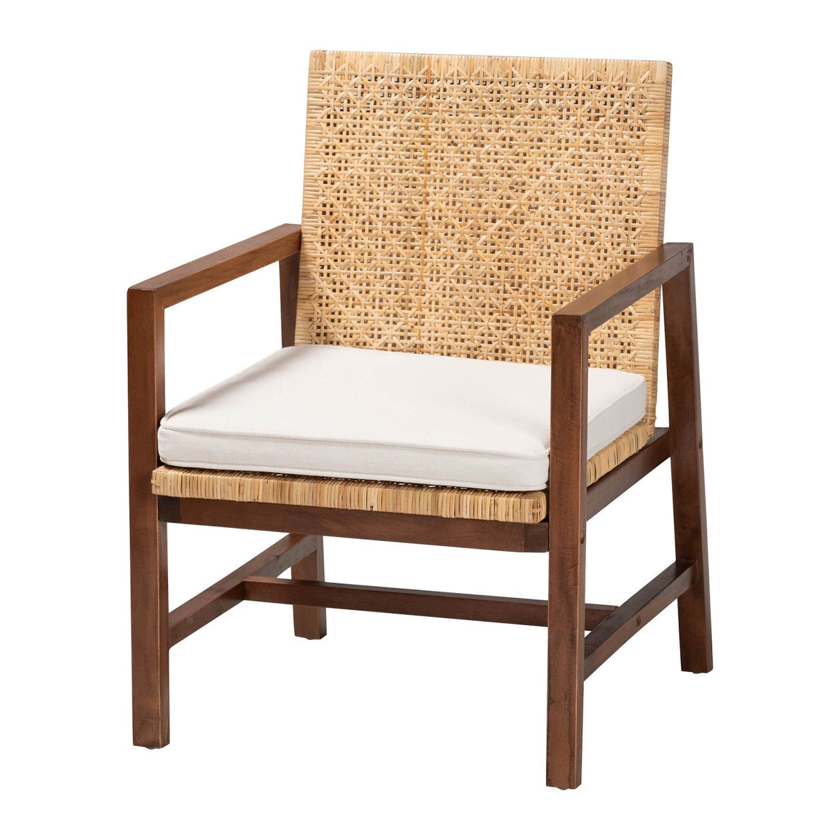 Modern European furniture - Acacia Framed Rattan Lounge Chair - www.oroa.com