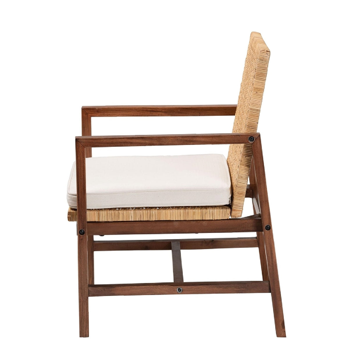 Modern European furniture - Acacia Framed Rattan Lounge Chair - www.oroa.com