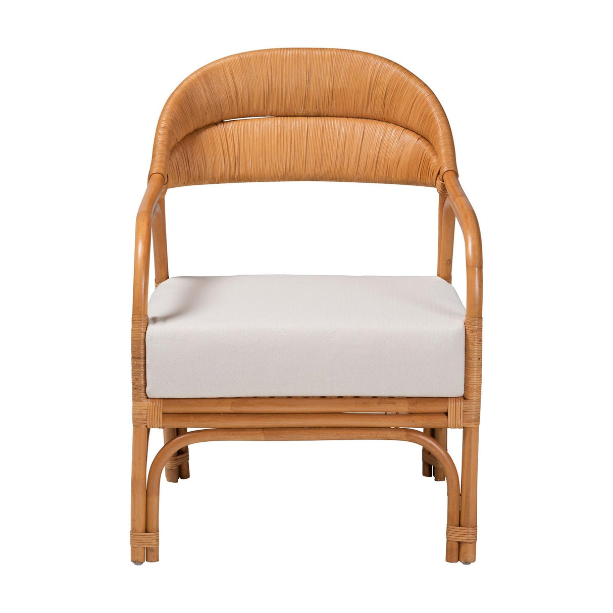 Modern European furniture - Cushioned Seat Rattan Accent Chair - www.oroa.com