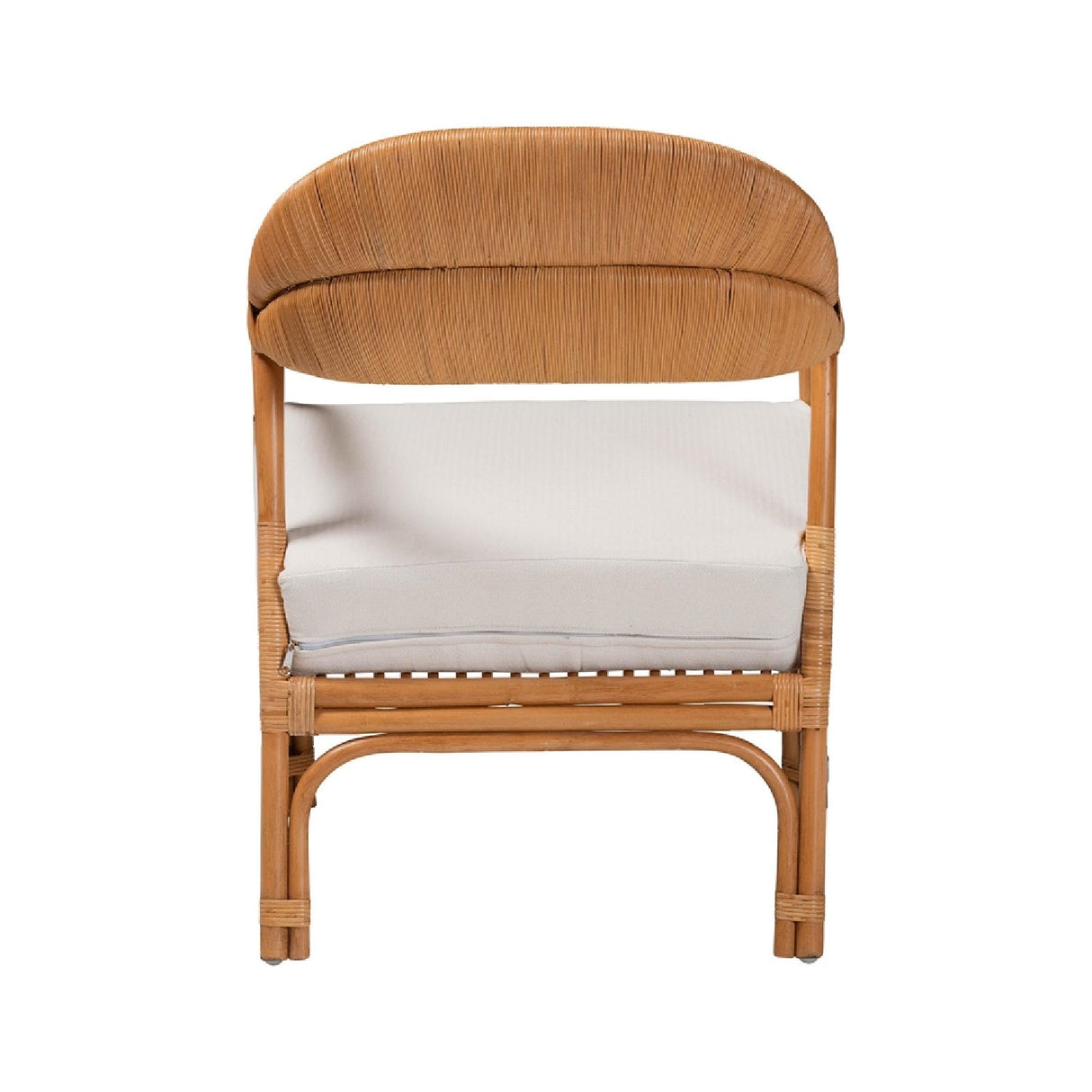 Modern European furniture - Cushioned Seat Rattan Accent Chair - www.oroa.com