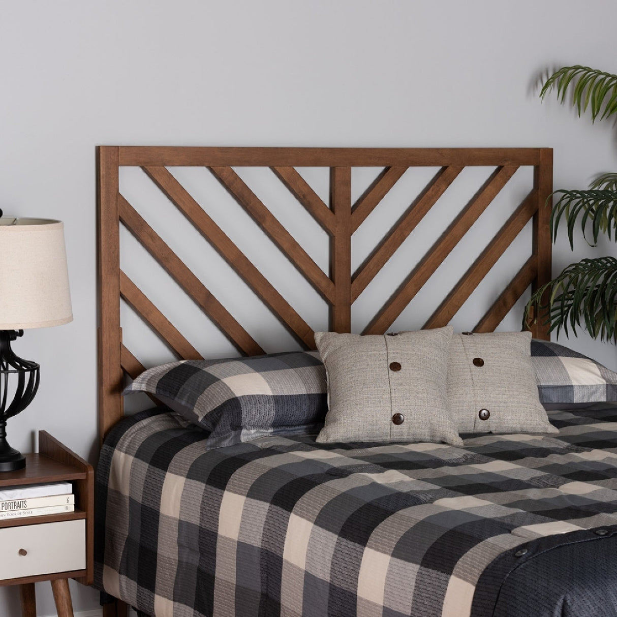 Modern European furniture - Wooden Chevron King Size Headboard - www.oroa.com