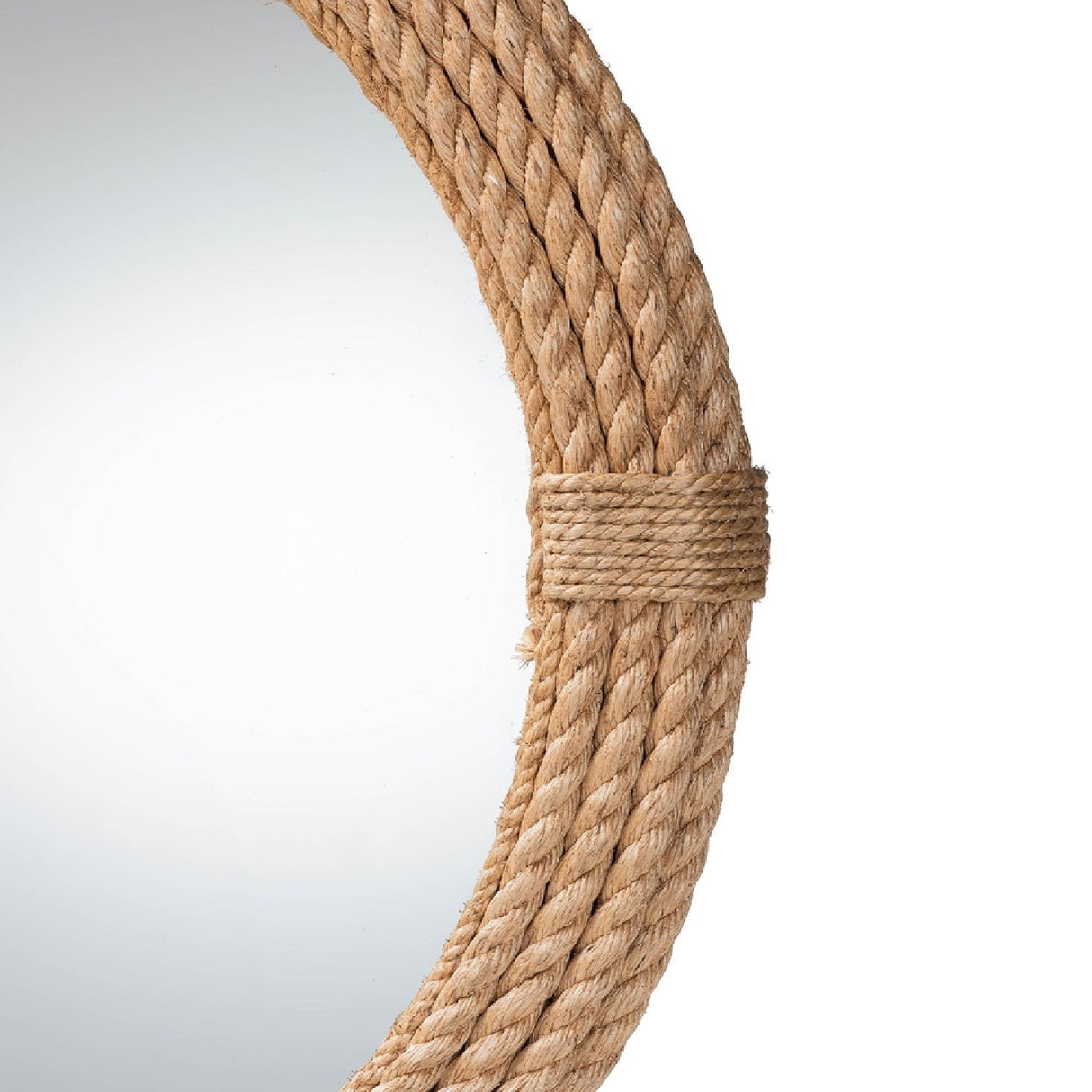 Contract furniture - Woven Rope Round Wall Mirror - www.oroatrade.com