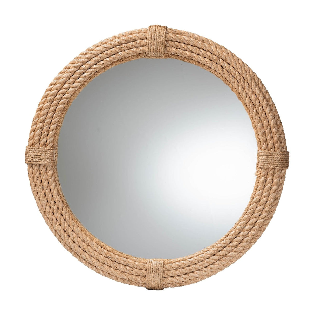 Contract furniture - Woven Rope Round Wall Mirror - www.oroatrade.com