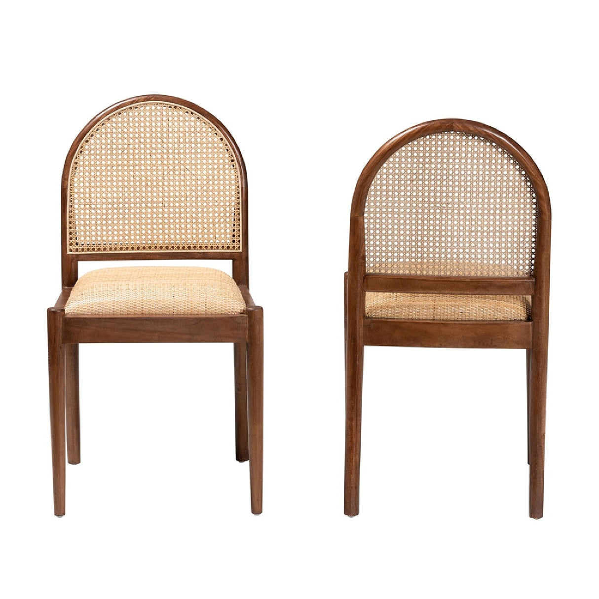Contract furniture - Acacia Framed Rattan Dining Chairs 2 - www.oroatrade.com