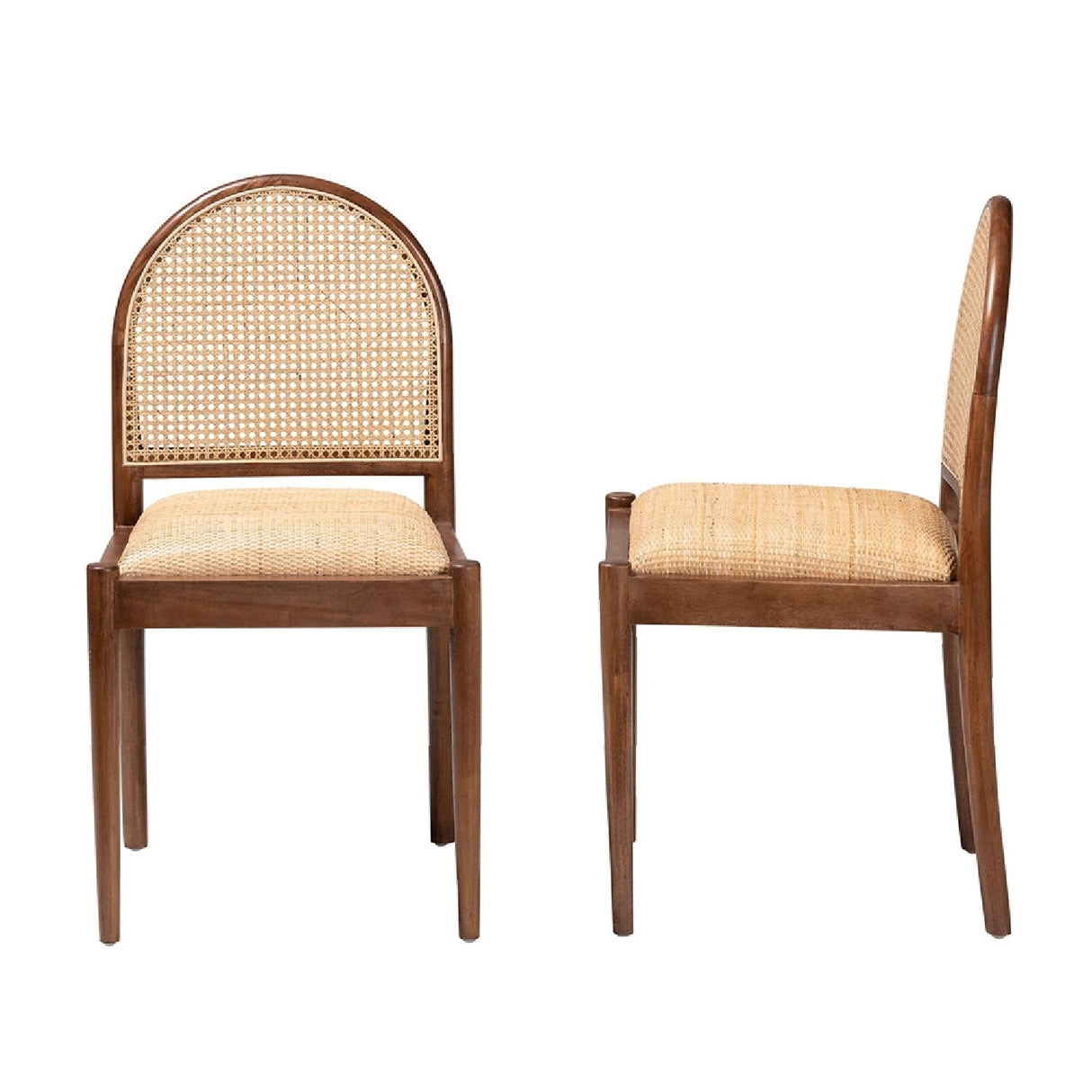 Contract furniture - Acacia Framed Rattan Dining Chairs 2 - www.oroatrade.com