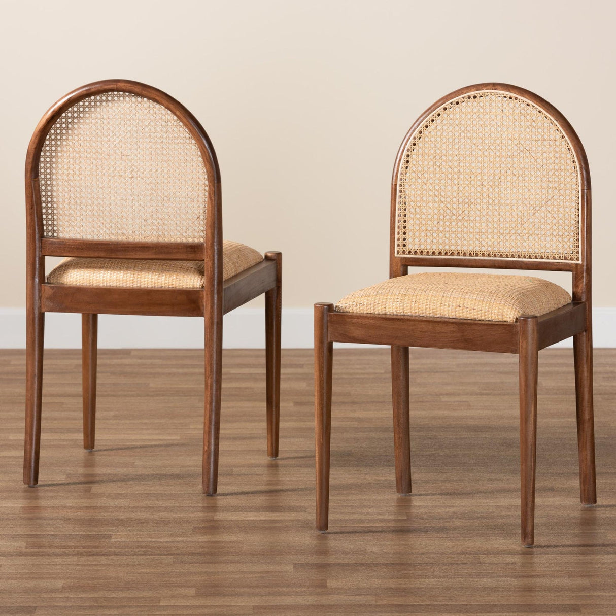 Contract furniture - Acacia Framed Rattan Dining Chairs 2 - www.oroatrade.com